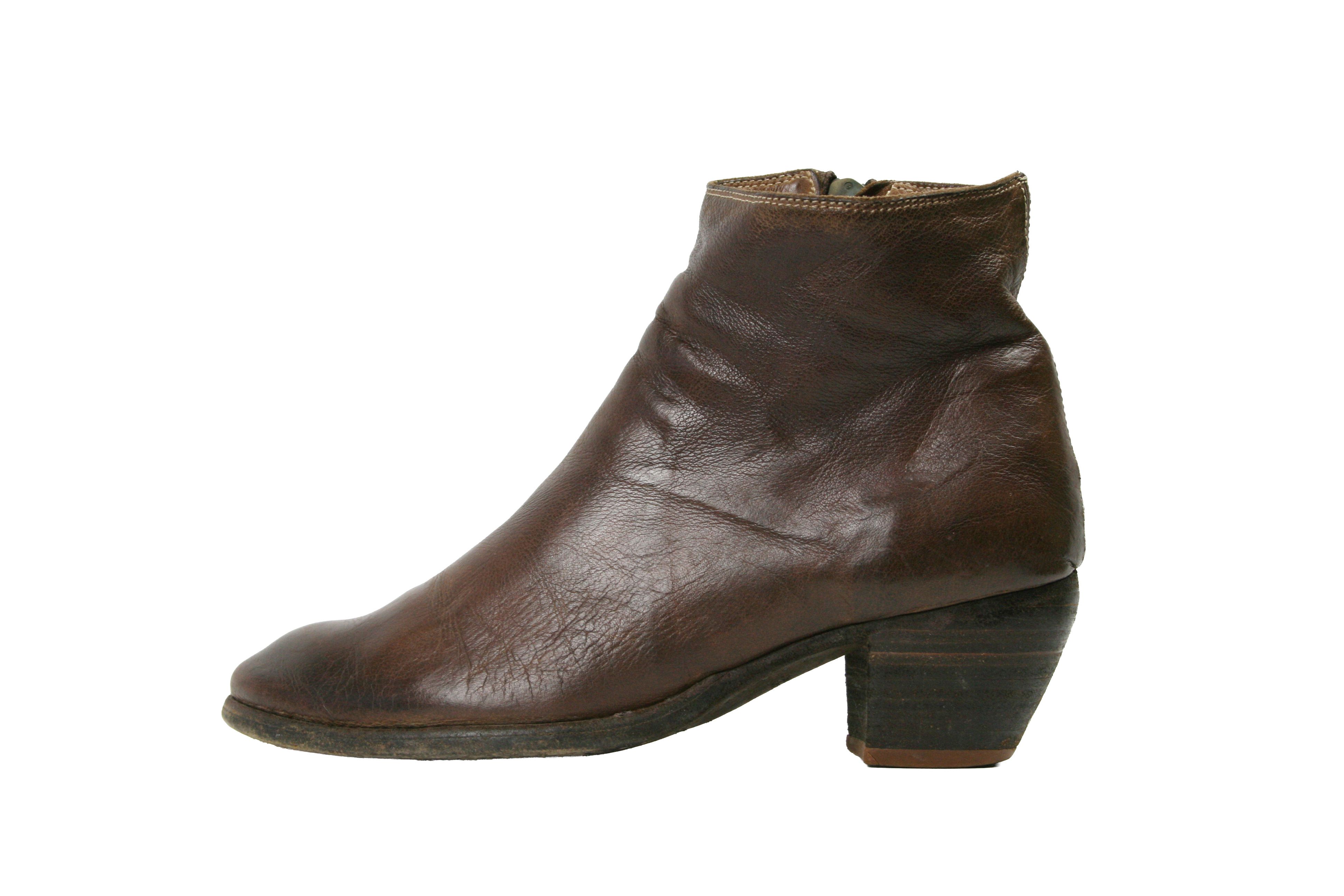 Officine Creative 00S Grunge Avant Garde Leather Heeled Ankle Boots Vintage Size US 7 / IT 37 - 1 Thumbnail