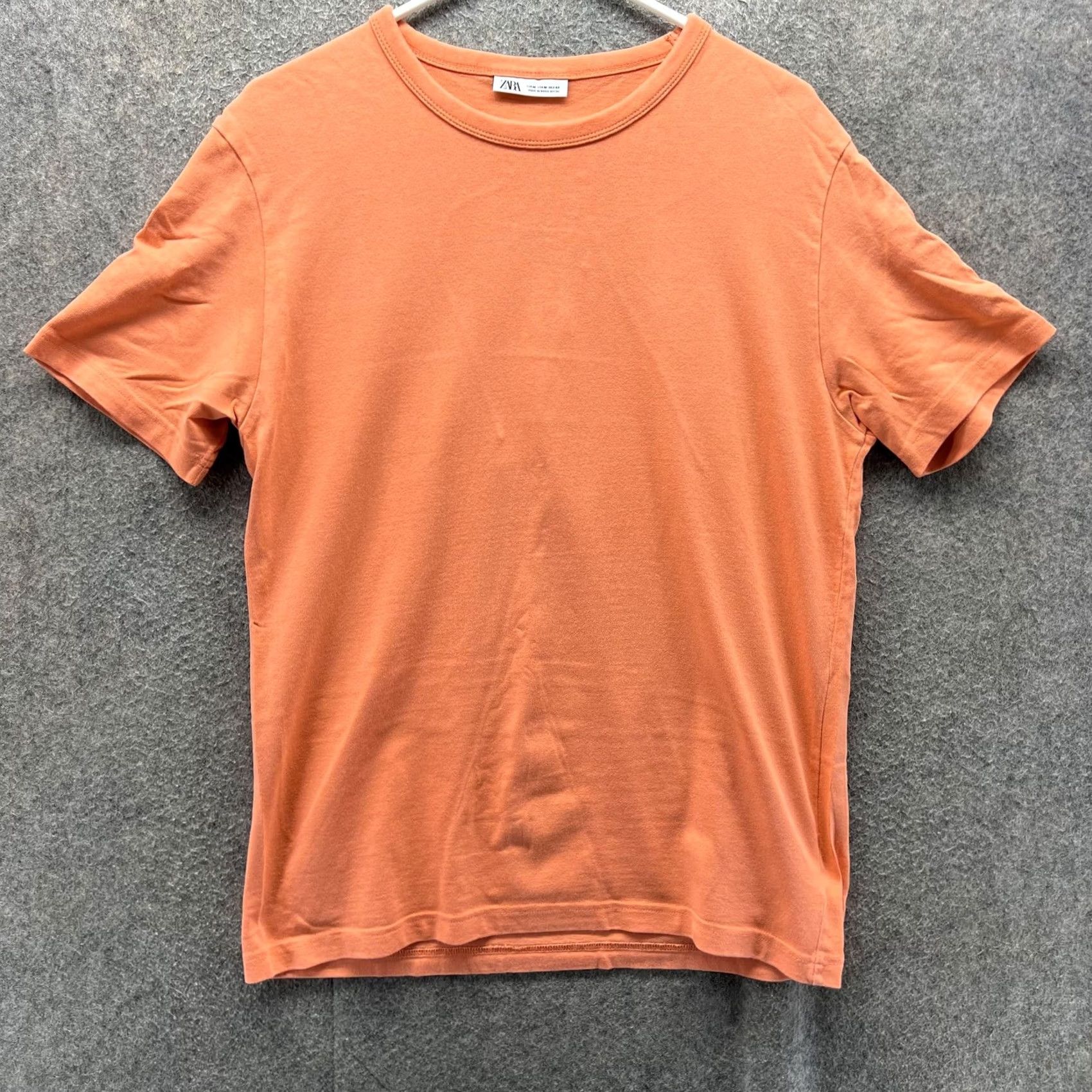 Zara Zara Shirt Mens M Orange Crewneck Short Sleeve Casual Basic Cotton Tee Size US M / EU 48-50 / 2 - 2 Thumbnail