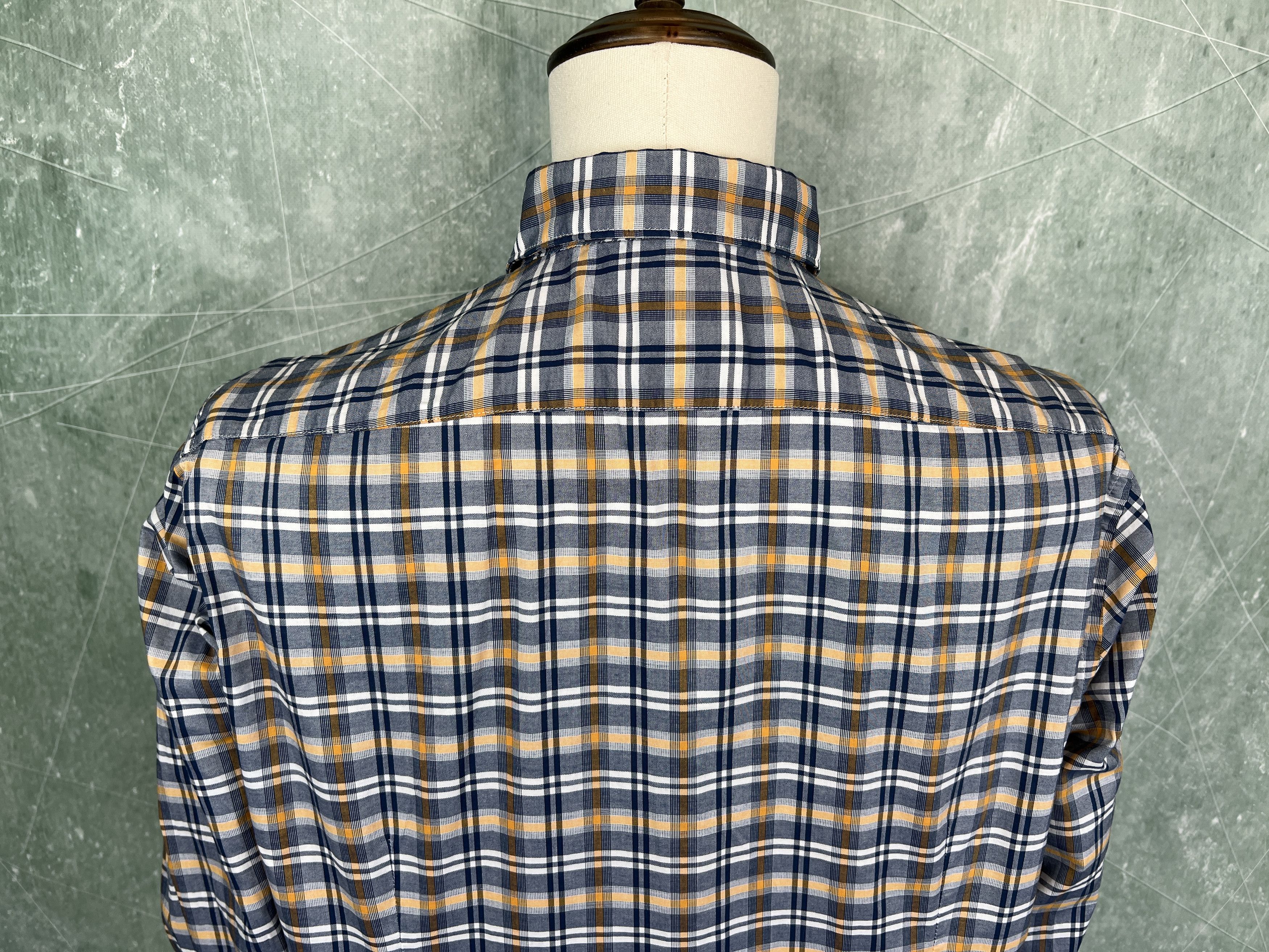 Hugo Boss Hugo Boss Regular Fit Checked Shirt – Blue/Orange – Size L Size US L / EU 52-54 / 3 - 15 Thumbnail