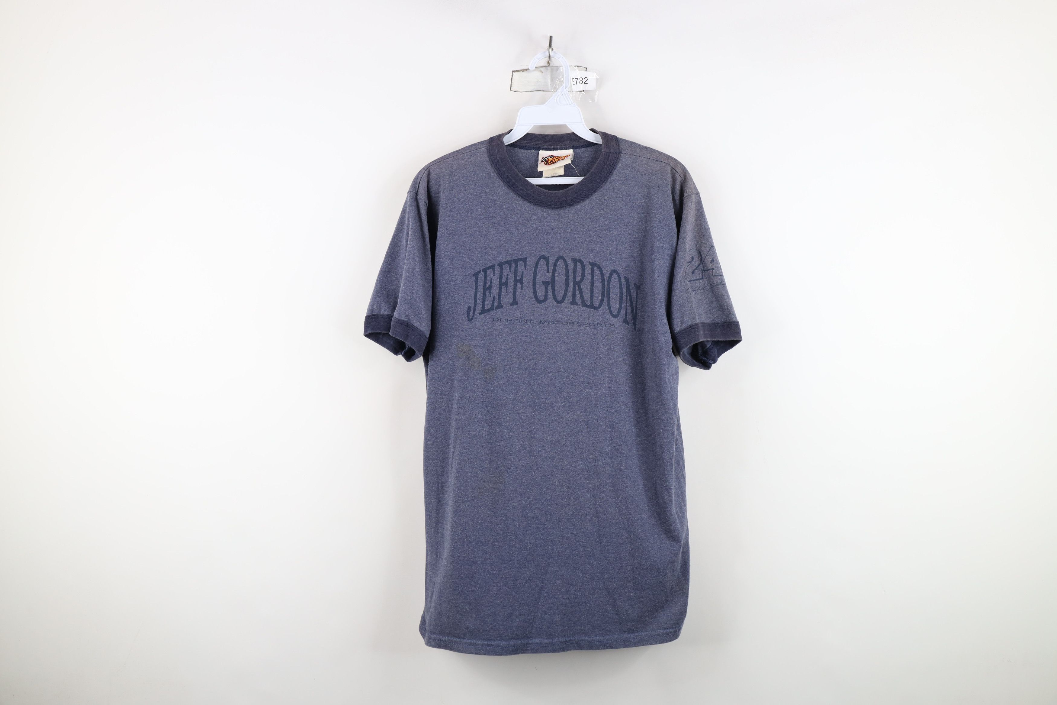 Vintage Vintage 90s NASCAR Jeff Gordon Racing Ringer T-Shirt Blue Size US M / EU 48-50 / 2 - 1 Thumbnail