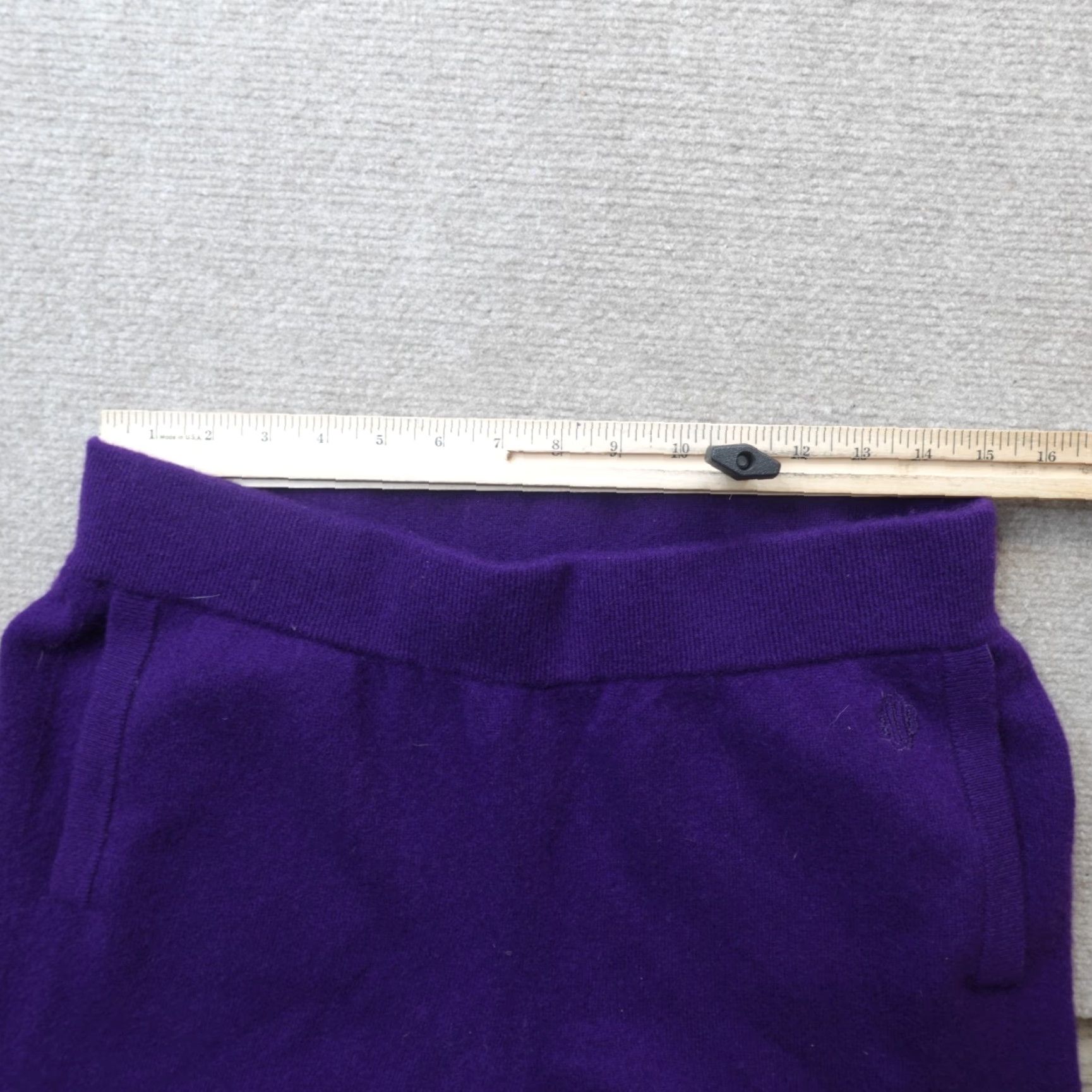 Maje Maje Pants Womens 12 Purple Solid Cashmere Blend Joggers NEW Size 34" / US 12 / IT 48 - 5 Thumbnail