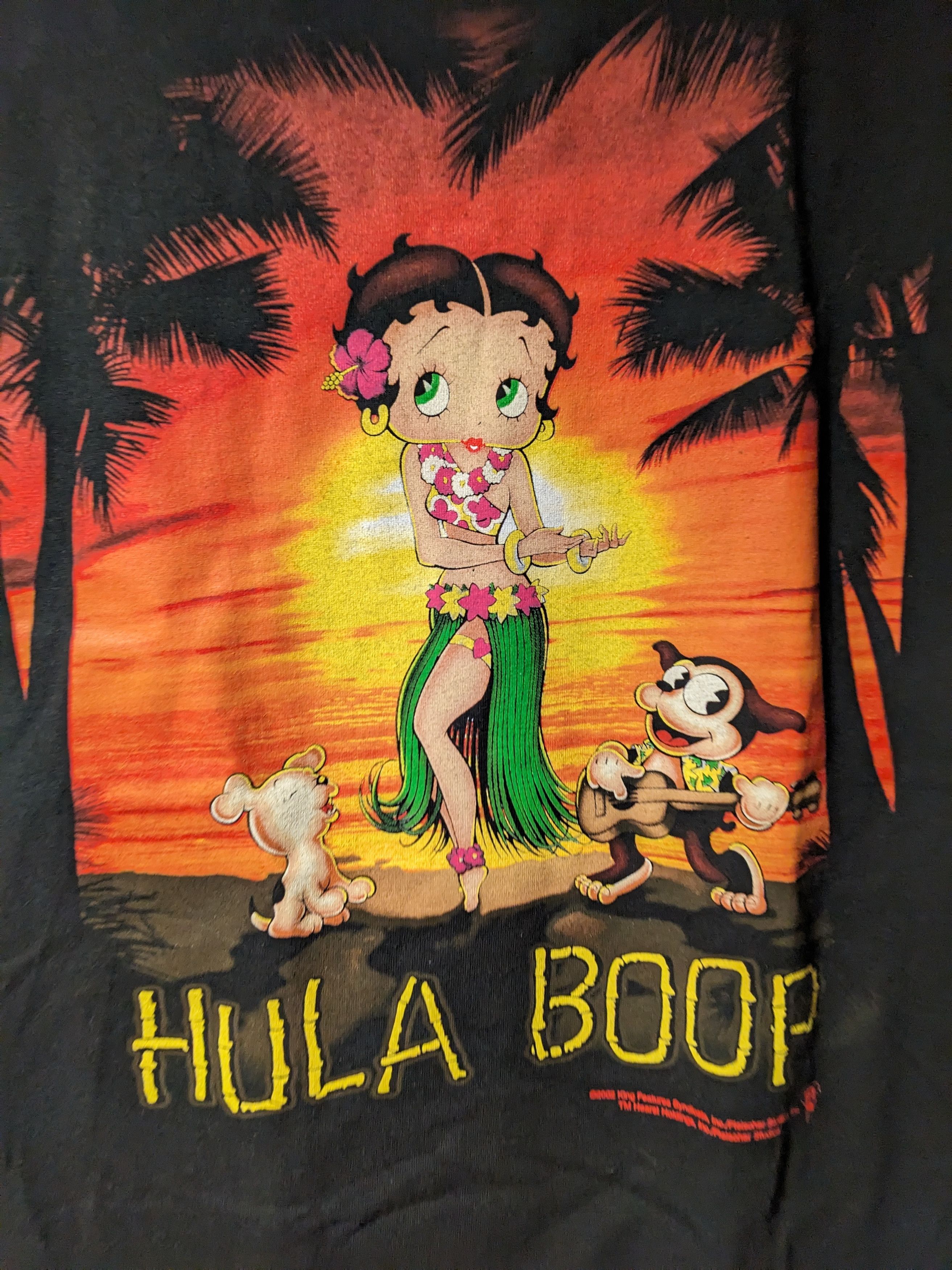 Cartoon Network Vintage 2002 Betty Boop Hawaii Hula Hoop Front Back T-Shirt Size US M / EU 48-50 / 2 - 2 Thumbnail