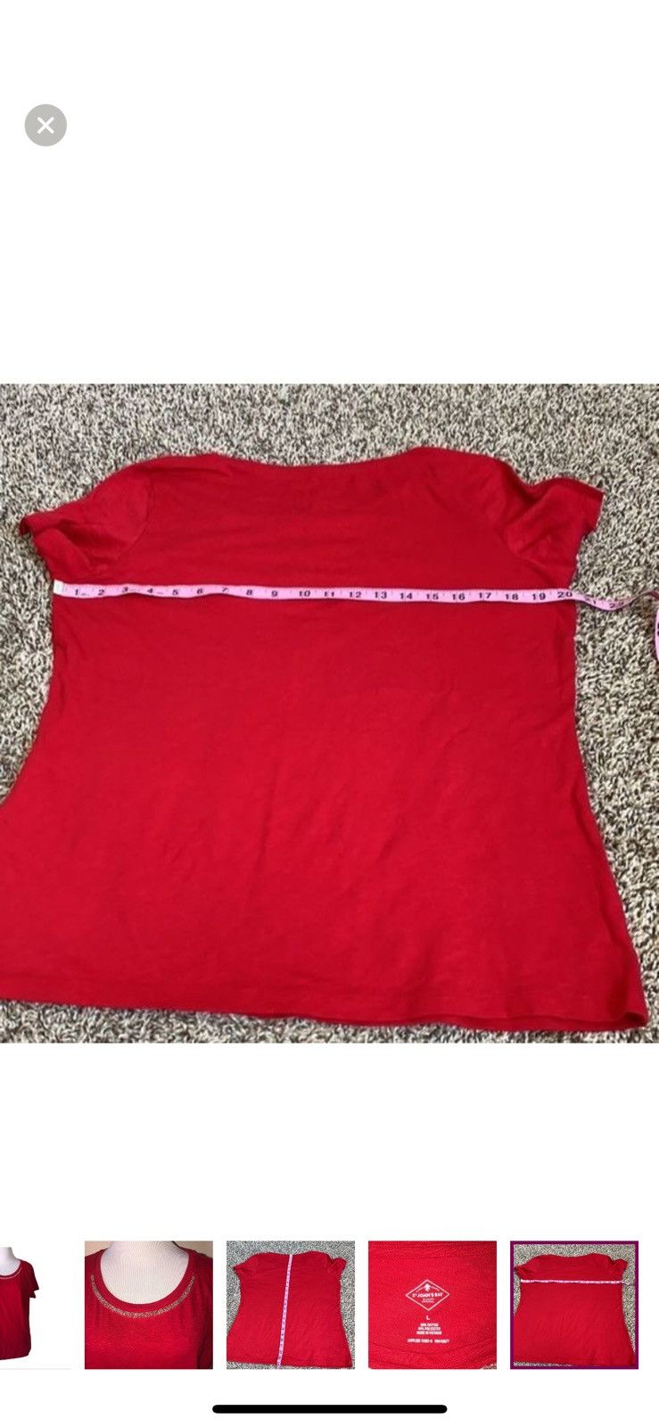 St. Johns Bay St. John’s bay large red beaded tee Size L / US 10 / IT 46 - 5 Thumbnail