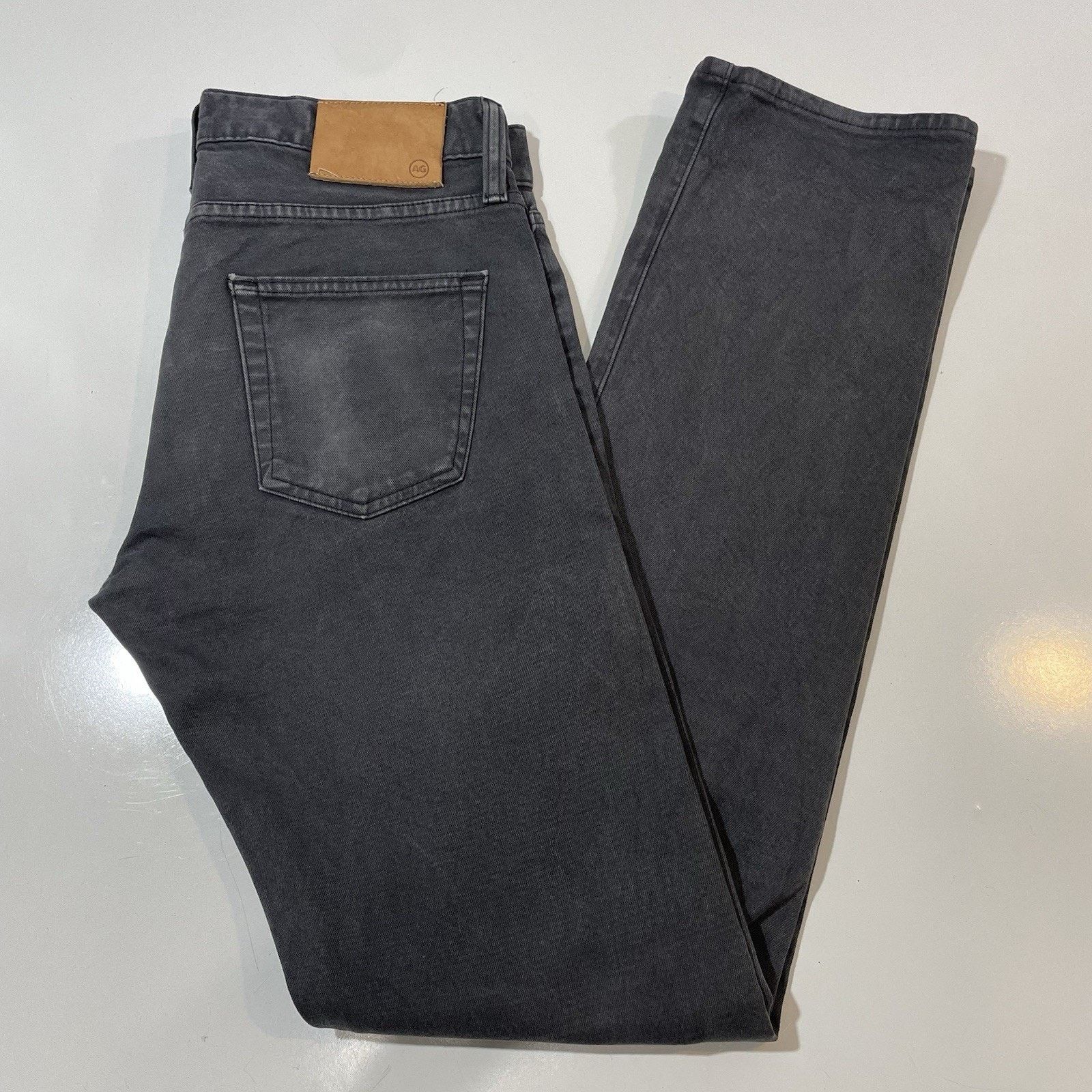 AG Adriano Goldschmied AG Men’s The Matchbox Slim Straight Black Denim Jeans 30x33 Size US 30 / EU 46 - 3 Thumbnail