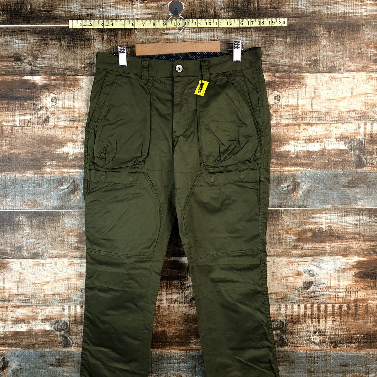 Japanese Brand Vital Green Cargo utility tactical Multipocket Pants #A2556 Size US 29 - 2 Thumbnail