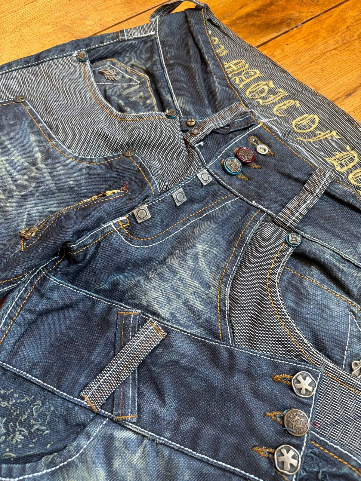 Other Bar "Magic of Denim" Avant-Garde Straight Leg Jeans Size US 33 - 3 Thumbnail