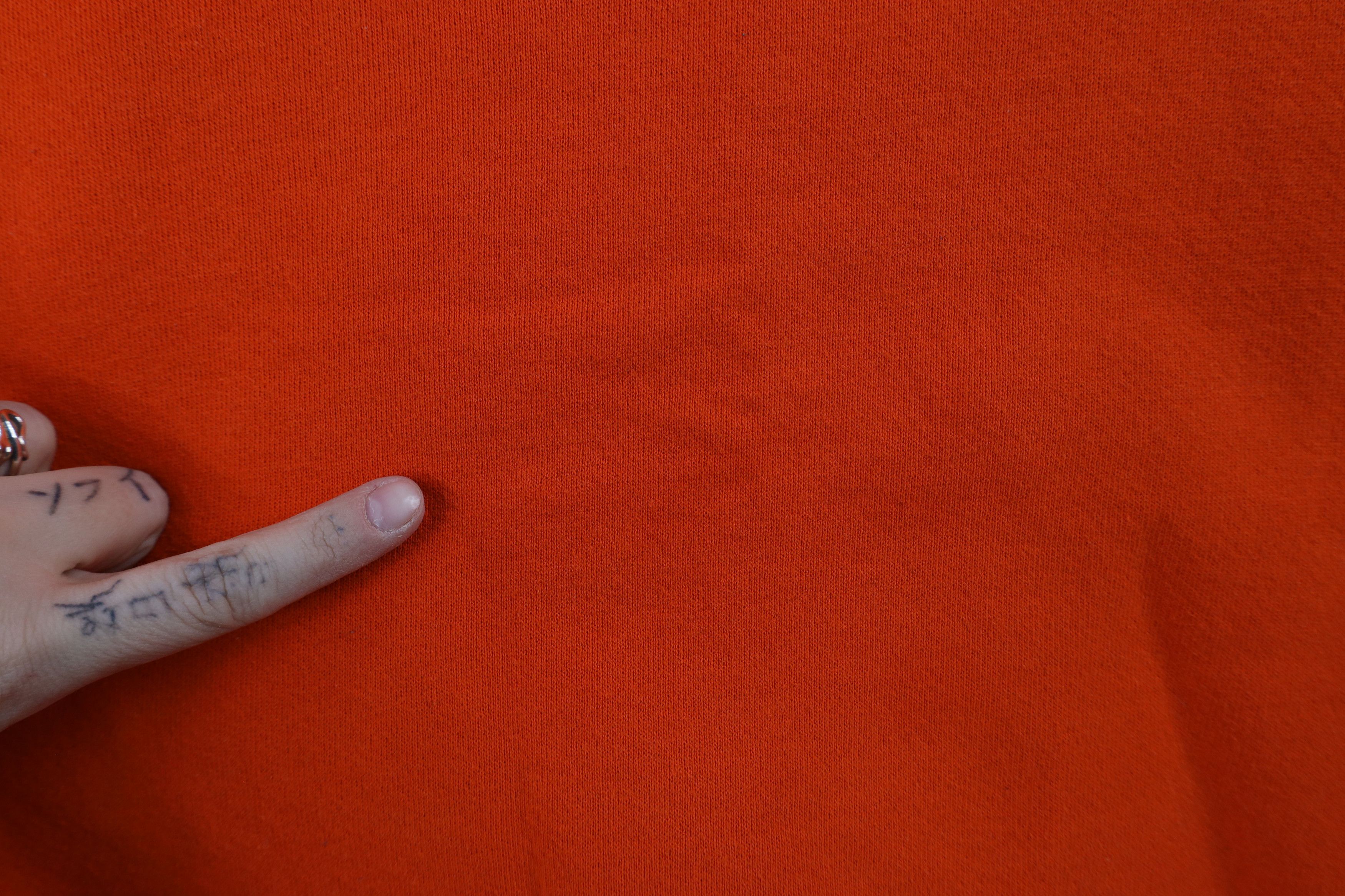 Vintage Vintage 90s Streetwear Blank Crewneck Sweatshirt Orange USA Size US XL / EU 56 / 4 - 4 Thumbnail