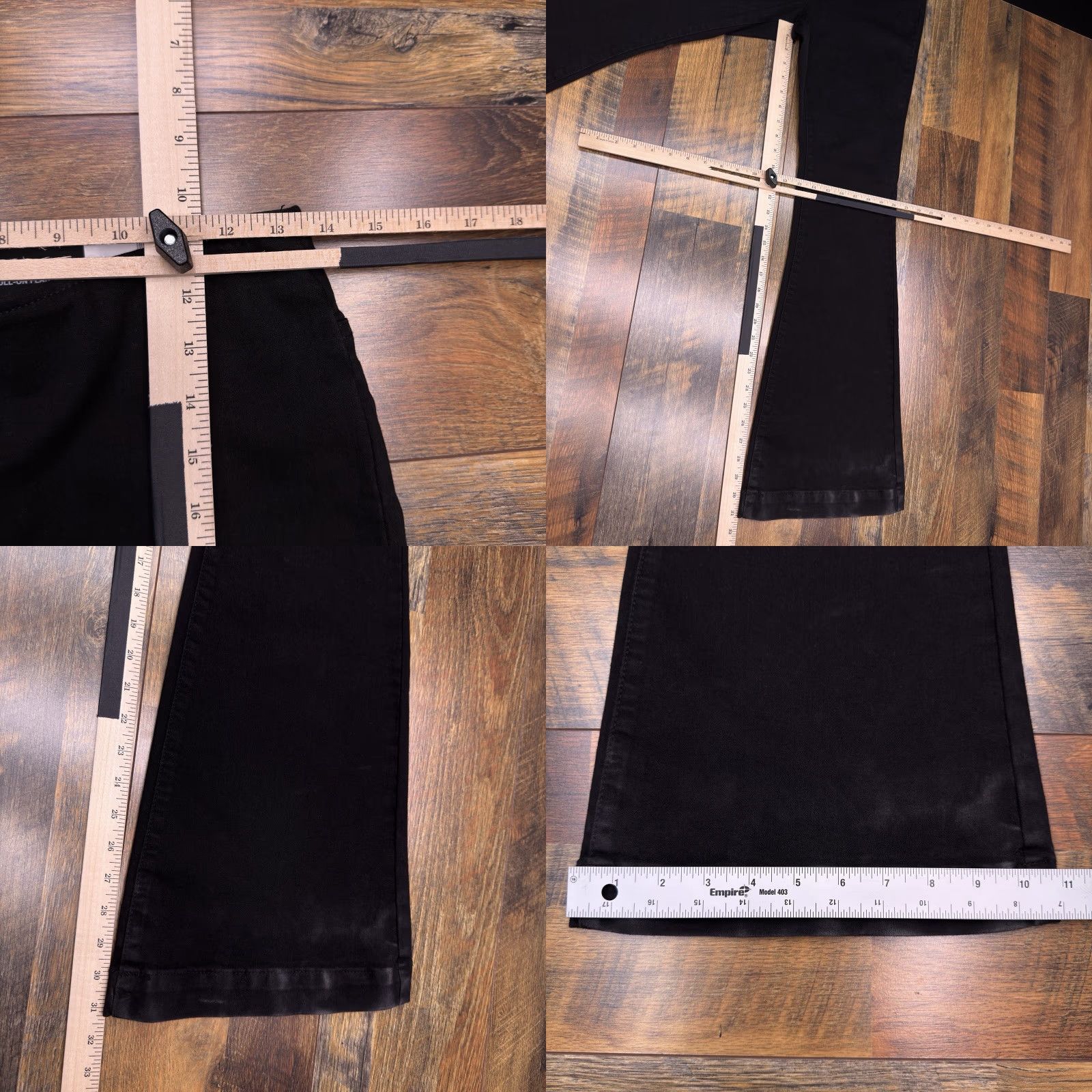 Vintage INC Flare Jeans Womens 6 Black High Rise Stretch Pull On New Size 28" / US 6 / IT 42 - 10 Thumbnail
