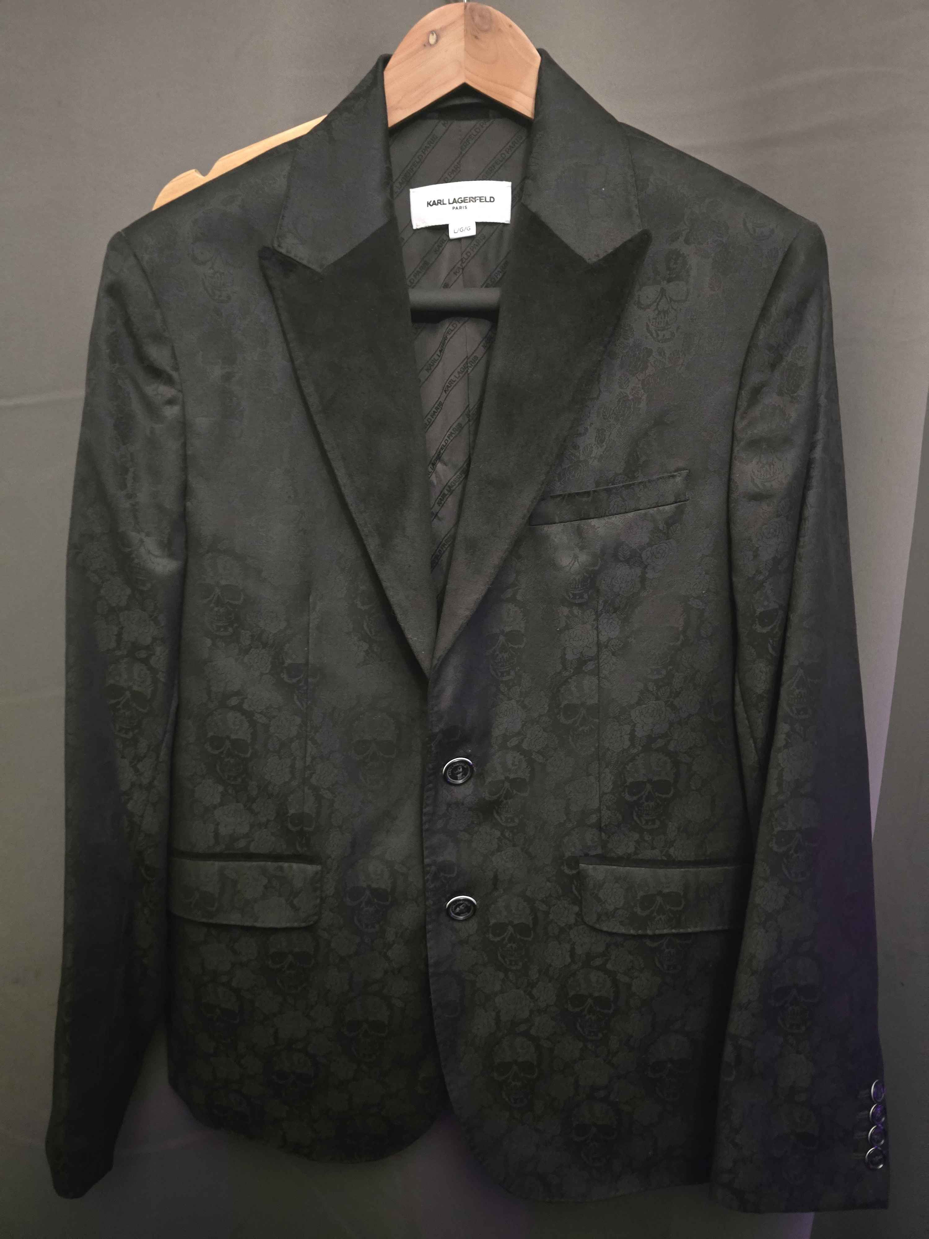 Karl Lagerfeld Karl Lagerfeld Men's Skull Jacquard Blazer Size 42R - 3 Thumbnail