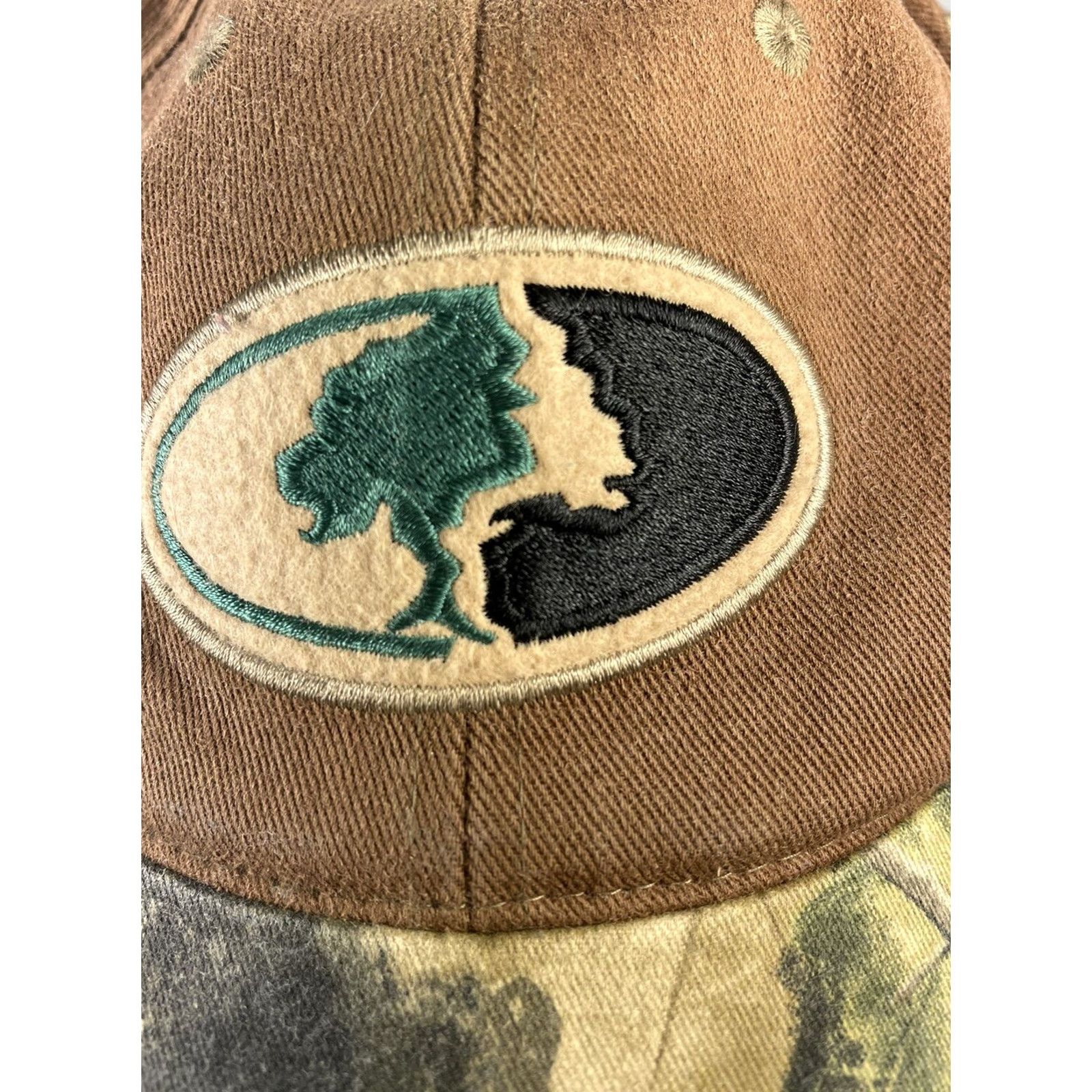 Vintage Mossy Oak Hat Cap Camouflage Brim Hat Hunting Camo Baseball Cap Adjustable Backstrap Free Shipping Mens Cap Size ONE SIZE - 6 Thumbnail