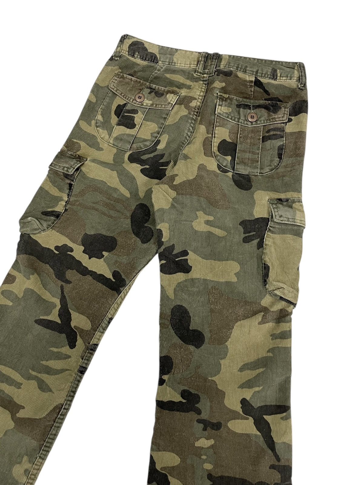 Japanese Brand A:R Japan Camouflage Corduroy Flare Jeans Travisscott Style Size US 29 - 6 Thumbnail