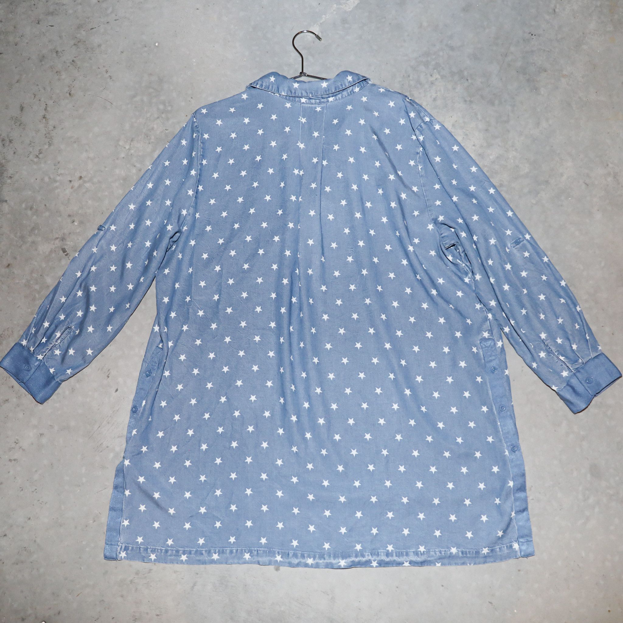 Vintage Blue Denim Star Casual Everyday Shirt Size 3X Size 3XL / US 20-22 - 3 Thumbnail
