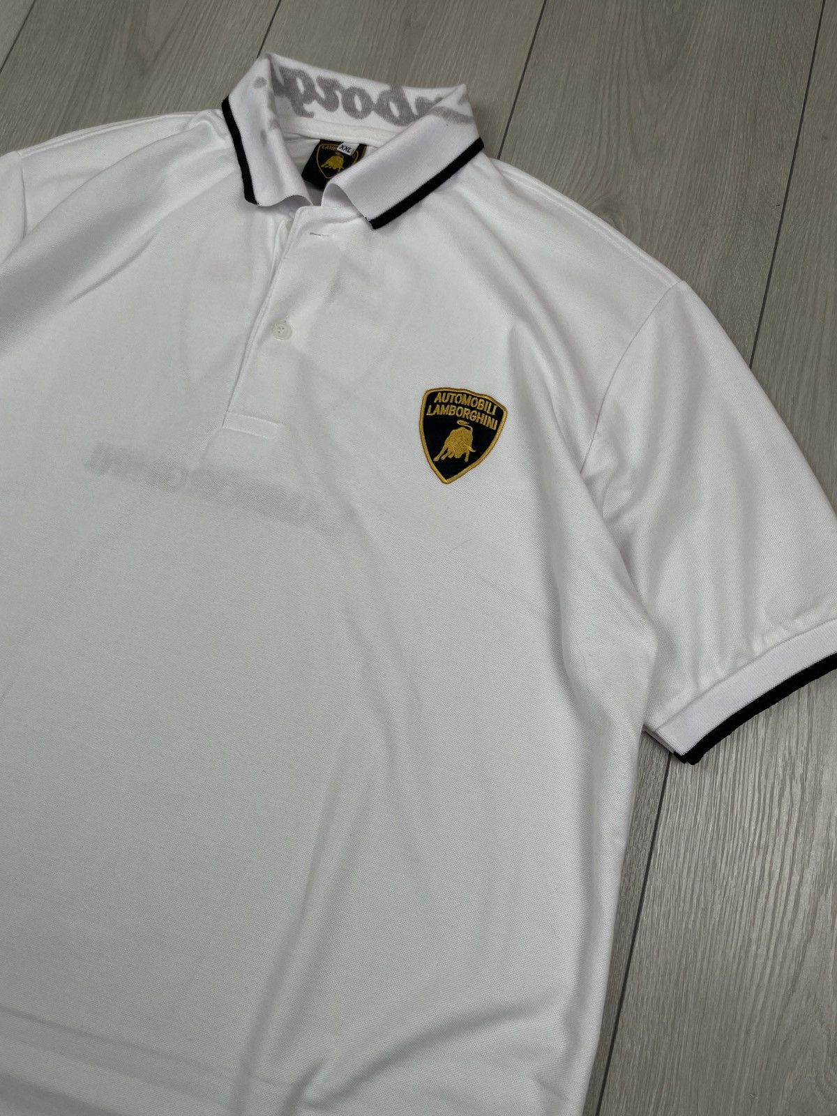 Lamborghini Lamborghini Vintage Men’s Polo Shirt White Size XL Size US XL / EU 56 / 4 - 2 Thumbnail