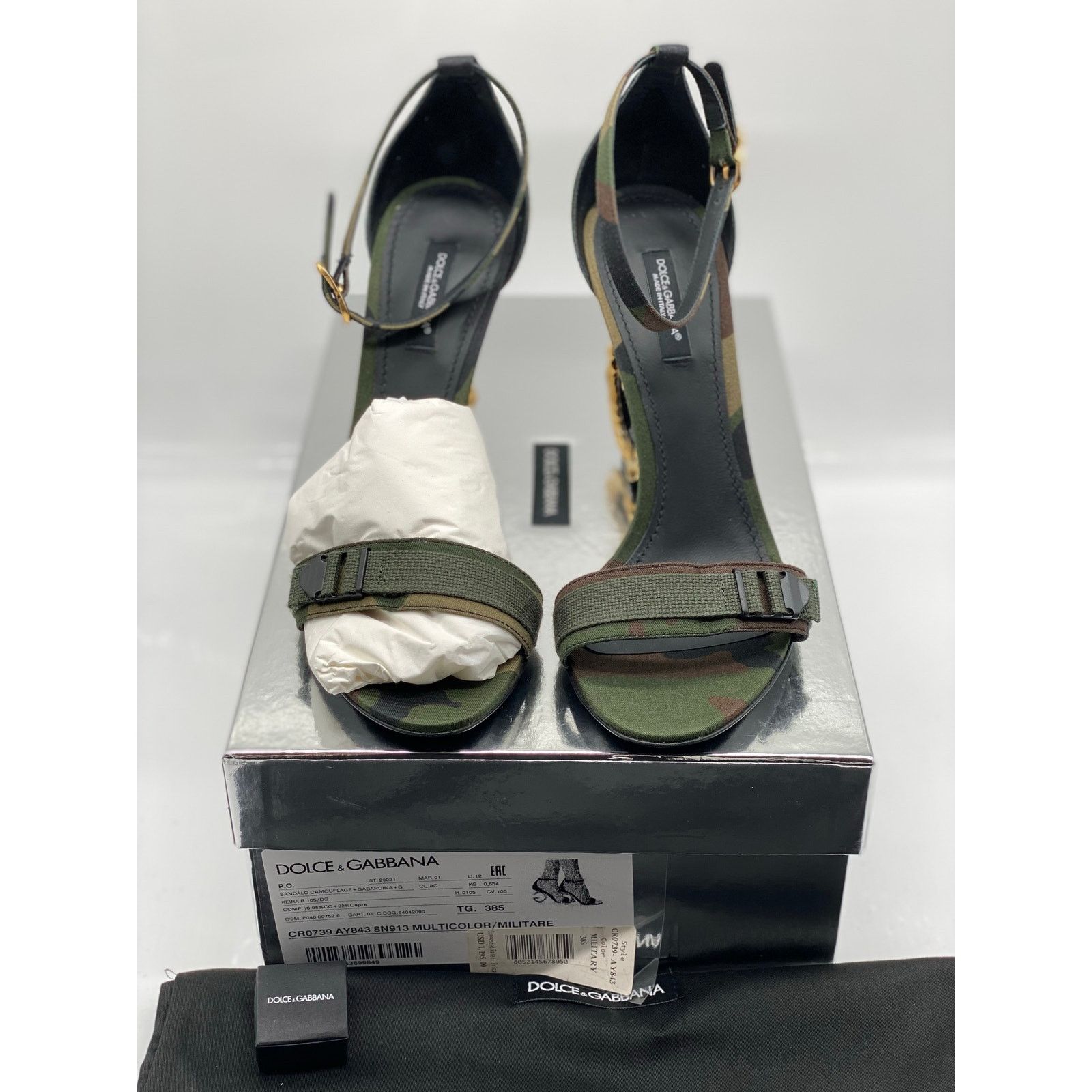 Dolce & Gabbana Dolce&Gabbana Keira Camouflage Sandals sz. 38.5 EU Size US 8.5 / IT 38.5 - 8 Thumbnail