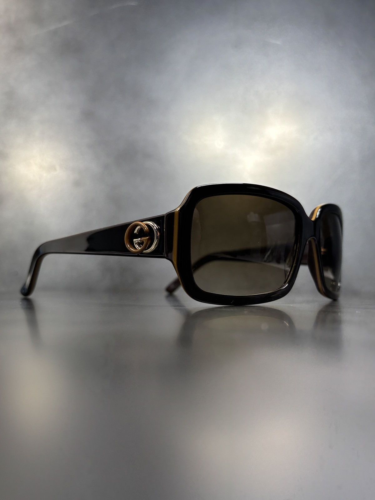 Gucci Gucci Sunglasses Overiszed Rectangular Italy GG 3159/S Size ONE SIZE - 17 Thumbnail
