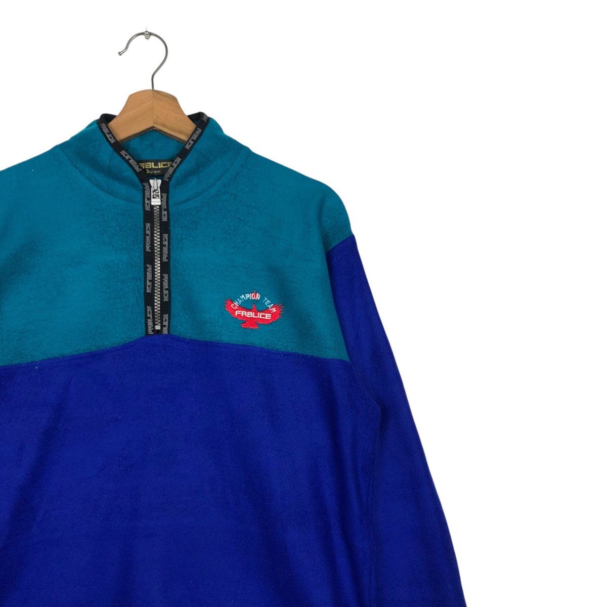 Japanese Brand × Vintage 📌Vintage Half Zipper Fleece Jacket Fablice Issey Miyake Size US L / EU 52-54 / 3 - 7 Thumbnail