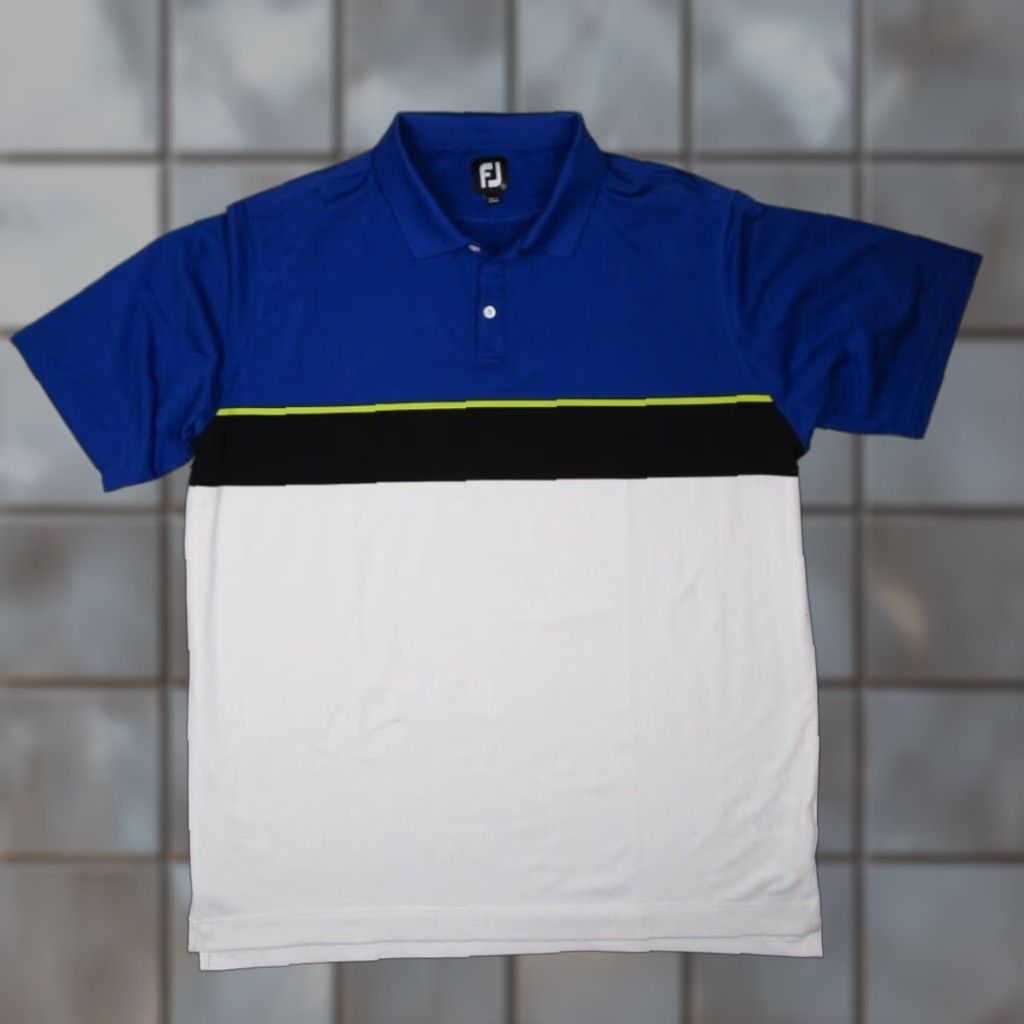 Footjoy FootJoy Polo Mens 2XL White Colorblock Short Sleeve Performance Golf Shirt Size US XXL / EU 58 / 5 - 1 Thumbnail