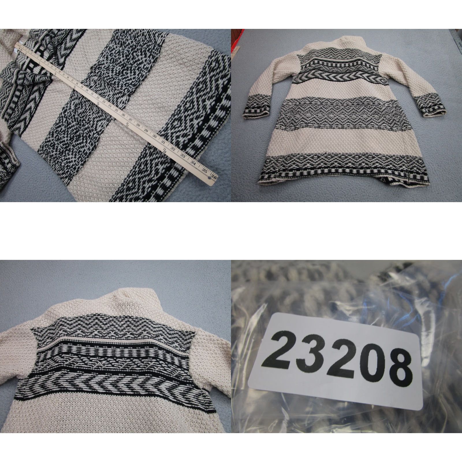 Lucky Brand Lucky Brand Cardigan Sweater M Tribal Boho Western Aztec Southwestern White Womens Size M / US 6-8 / IT 42-44 - 9 Thumbnail
