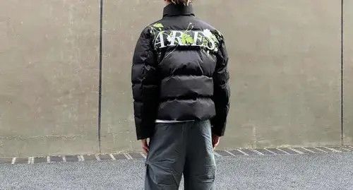 Other Black Puffer Jacket with Floral Design Size US M / EU 48-50 / 2 - 8 Thumbnail