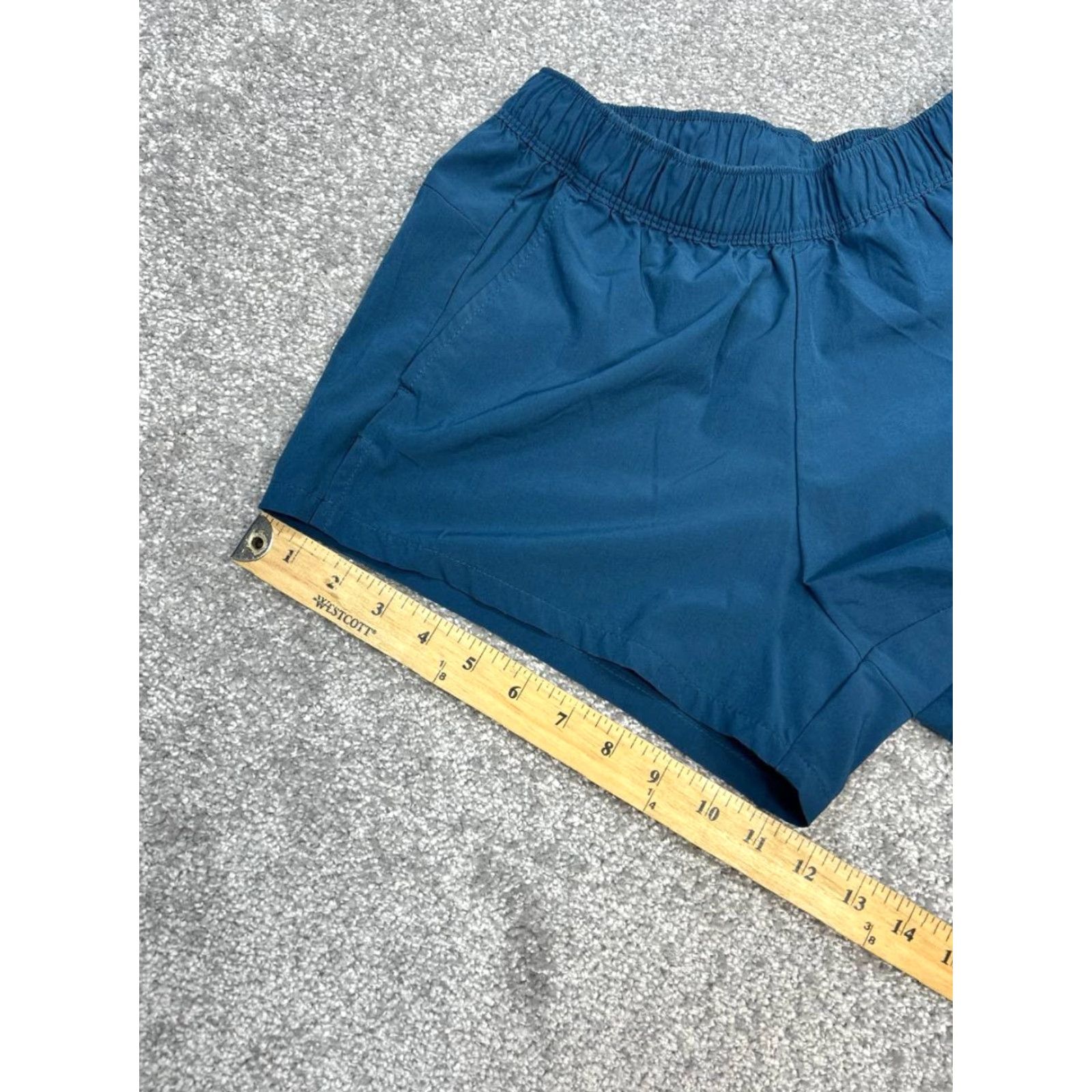 The North Face The North Face Running Shorts Womens Small Blue Logo Stretch Mid Rise Drawstring Size 28" / US 6 / IT 42 - 4 Thumbnail