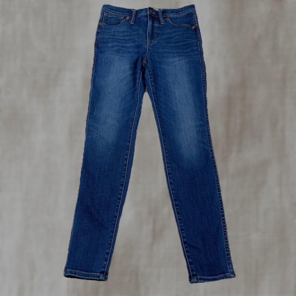 Madewell Madewell Jeans Women 28 High Rise Skinny Fit Dark Wash Stretch Faded Pants Size 28" / US 6 / IT 42 - 1 Thumbnail