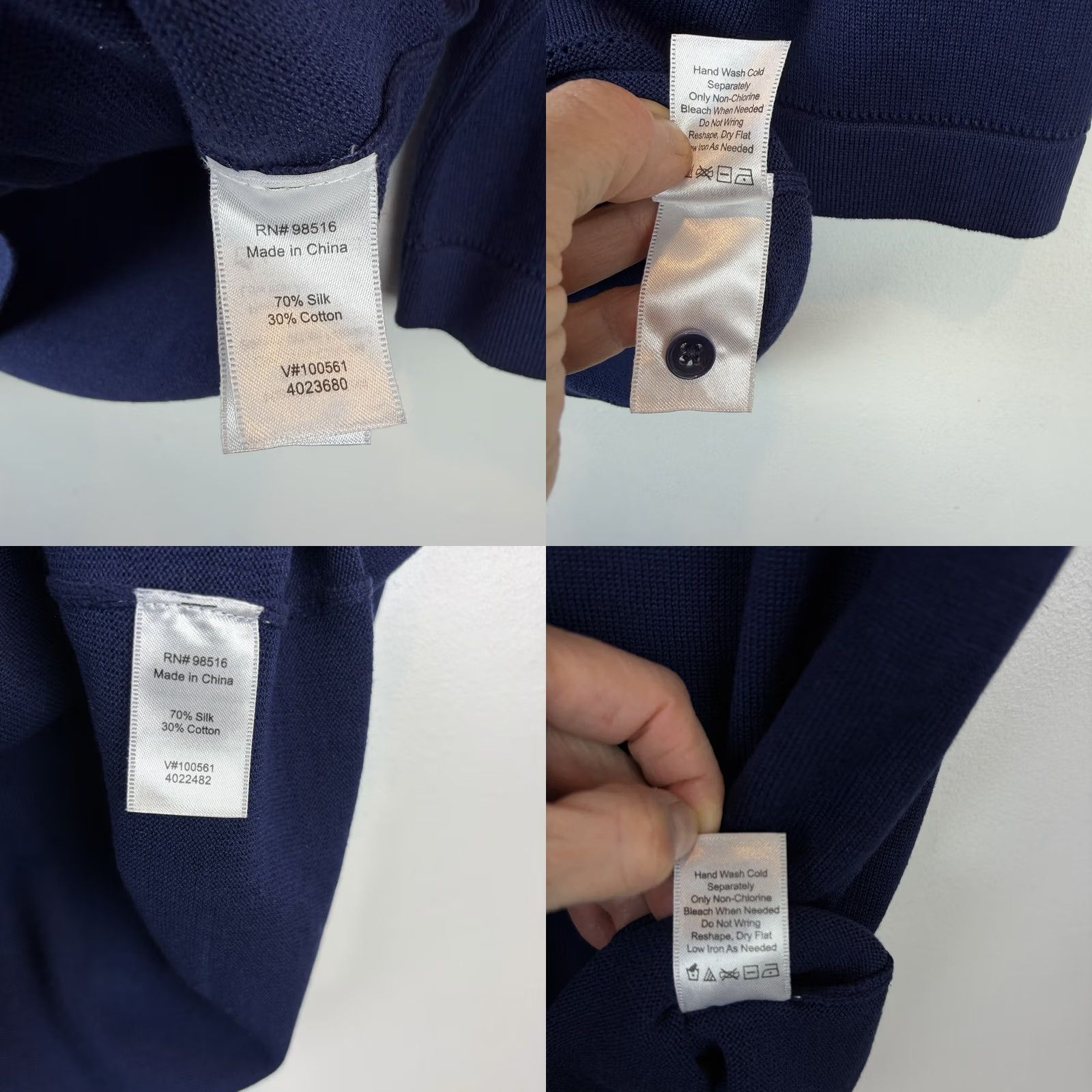Coldwater Creek VINTAGE Coldwater Creek Silk Cotton 2 Pc Cardigan Sweater Twin Set Women Small Navy Blue Cardigan Sweater Womens Socks? Size S / US 4 / IT 40 - 9 Thumbnail