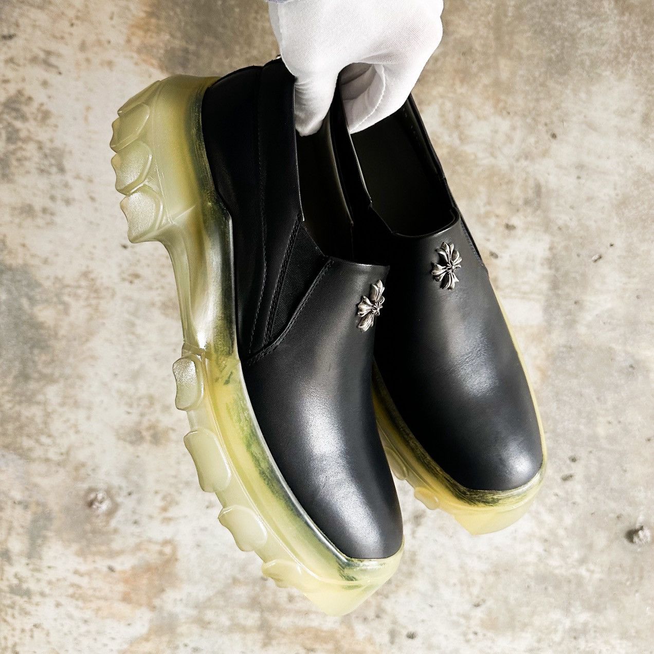 Chrome Hearts × Rick Owens 1/1 Special Order Maltese Cross LBO Tractor Boat Shoes 🍈 Size US 9.5 / EU 42-43 - 1 Thumbnail