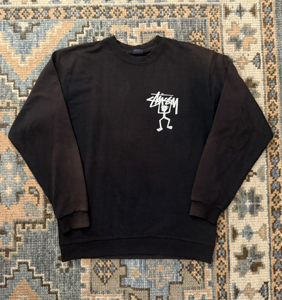 Stussy Vintage 90s Stussy stickman faded sweatshirt large Size US L / EU 52-54 / 3 - 2 Thumbnail