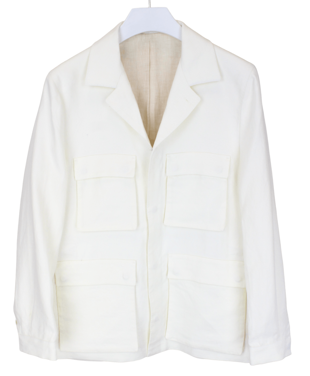 image of Suitsupply Vasto Jacket Men's Uk 36 Pure Linen Half Lined in White (Size Medium)