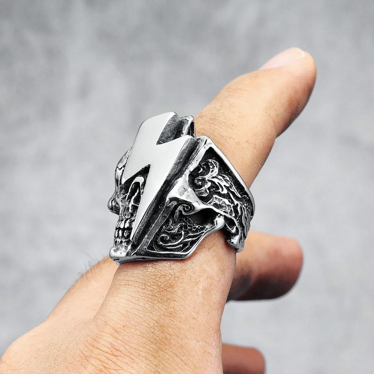 Jewelry Sull Rings Lightning Streetwear Jewelry Fashion Gift Size ONE SIZE - 4 Thumbnail