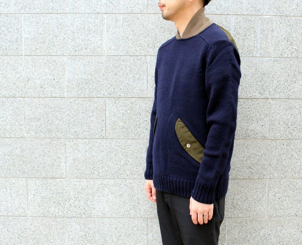 Sacai Sacai Wool Military Sweater Navy Olive Trim Size 2 Size US M / EU 48-50 / 2 - 10 Thumbnail