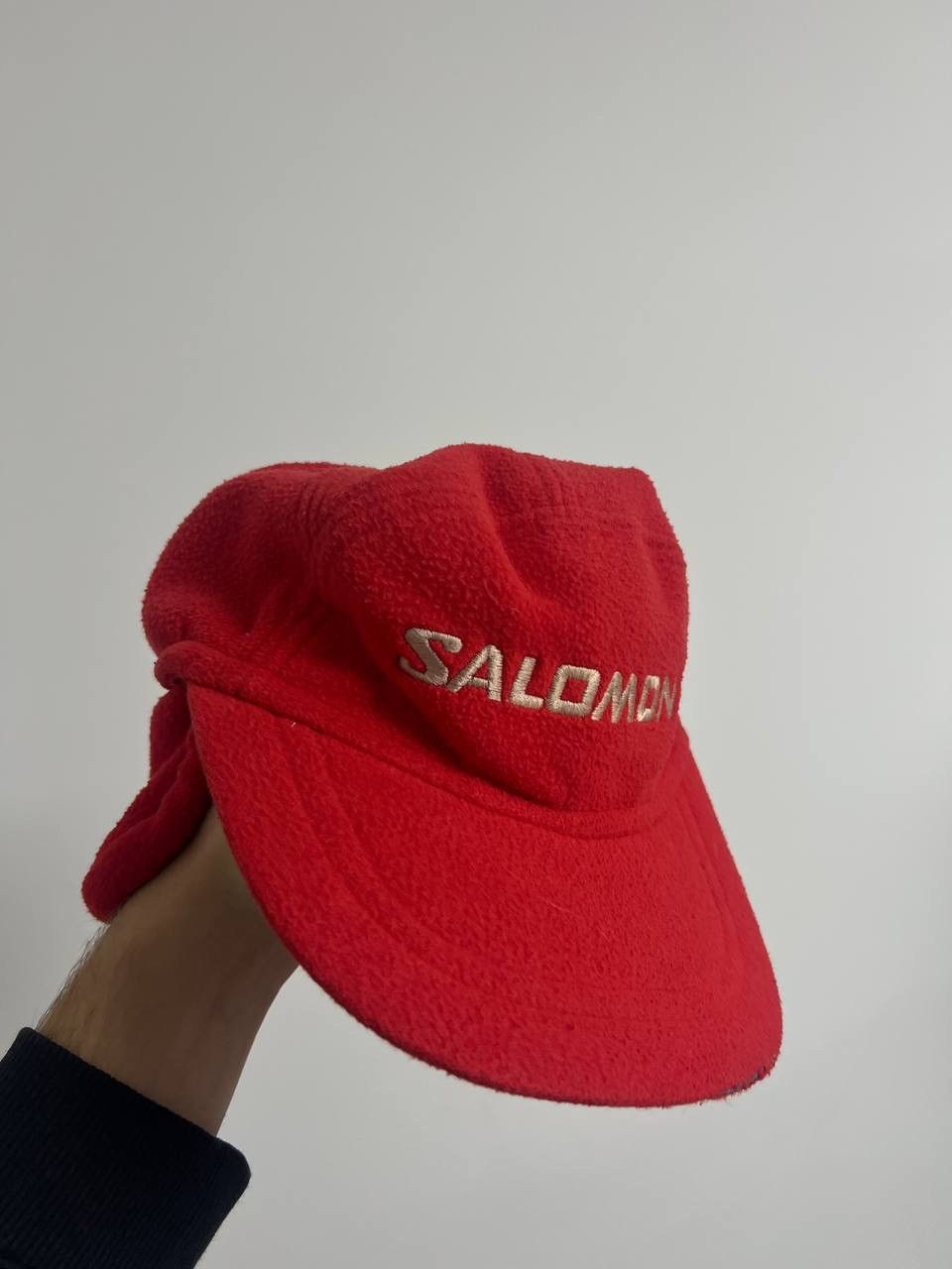 Salomon Vintage Salomon Fleece Cap Outdoor Hat Travel Red Unisex Size ONE SIZE - 20 Thumbnail
