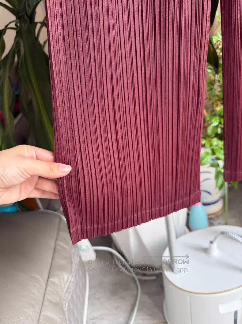 Issey Miyake Issey Miyake size:3 Burgundy Pants Size 31" - 2 Thumbnail