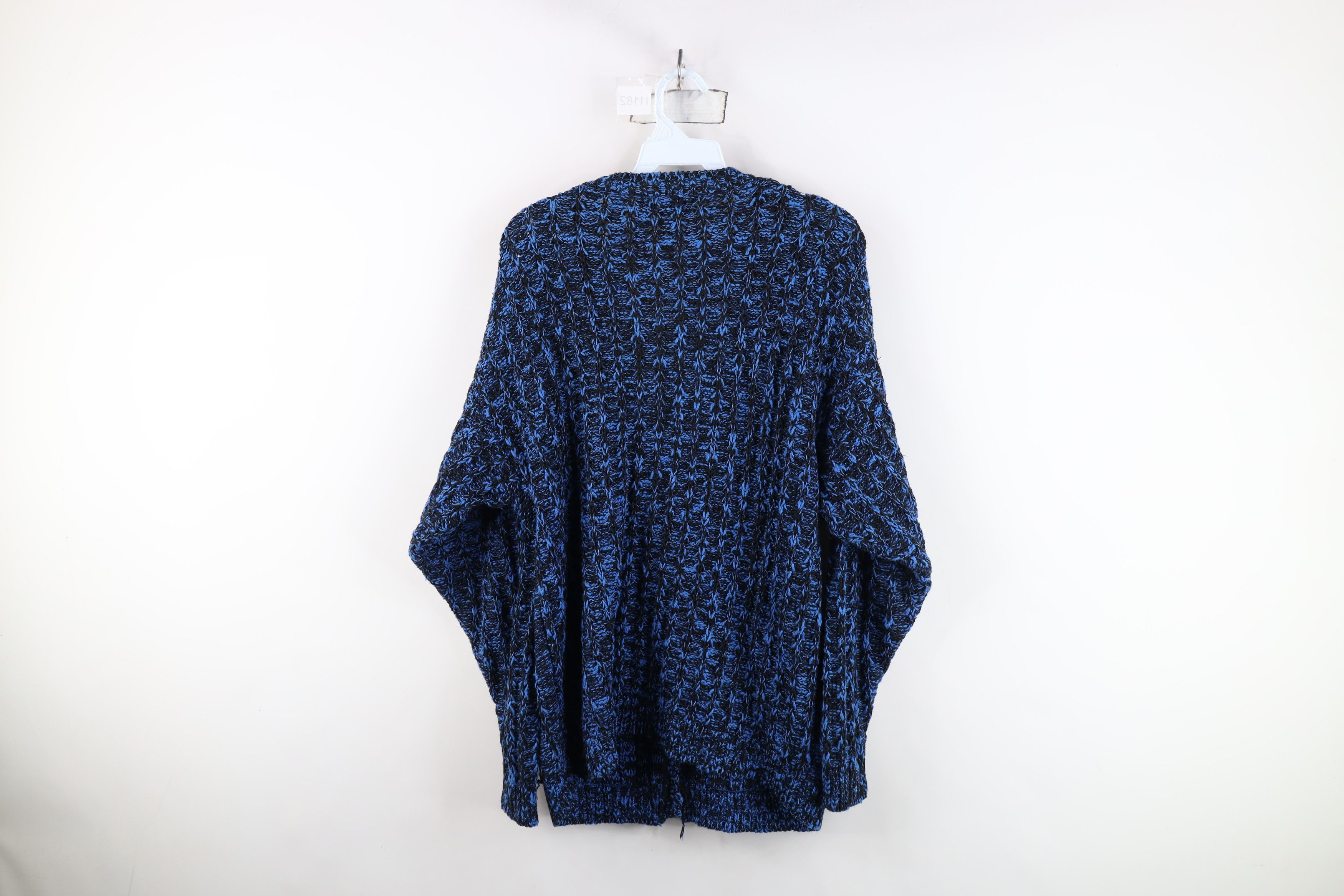Vintage Vintage 90s Streetwear Chunky Ribbed Knit Cardigan Sweater Size L / US 10 / IT 46 - 9 Thumbnail