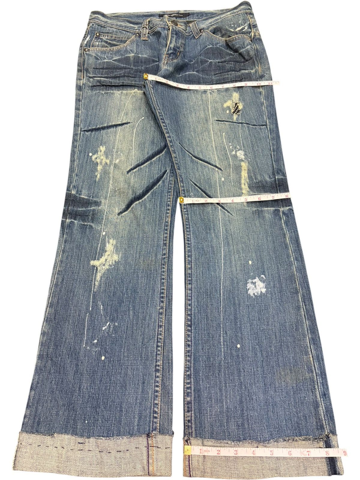 Hysteric Glamour Vintage Japanese Brand Bleach Distress Flare Jeans Size 31" - 7 Thumbnail