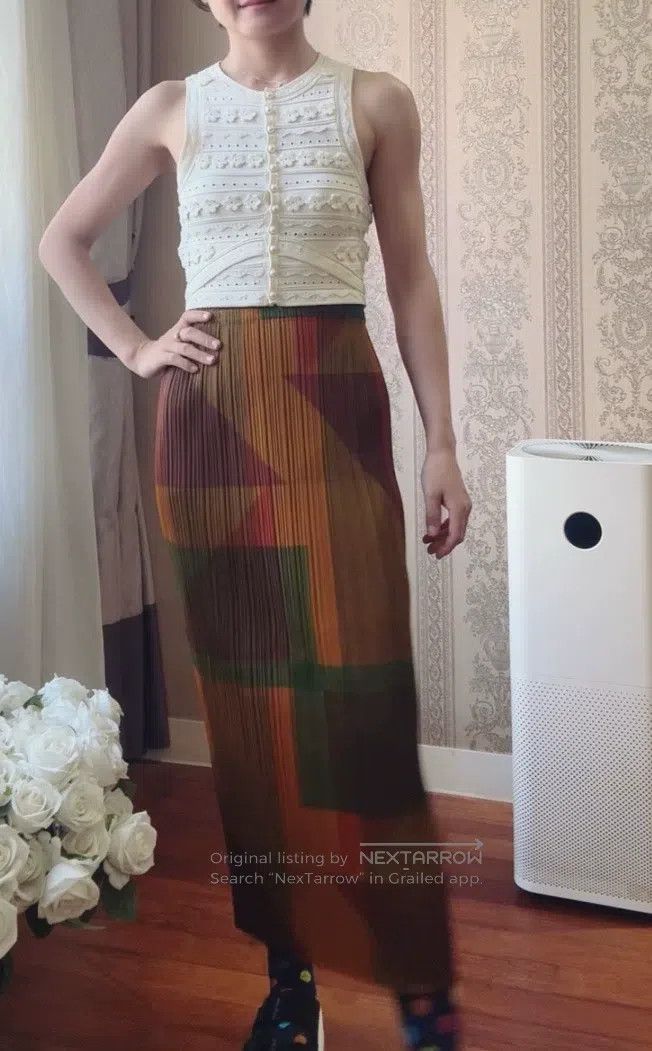 Issey Miyake Issey Miyake Geometric Midi Skirt Size 25" / US 0 / IT 36 - 7 Thumbnail