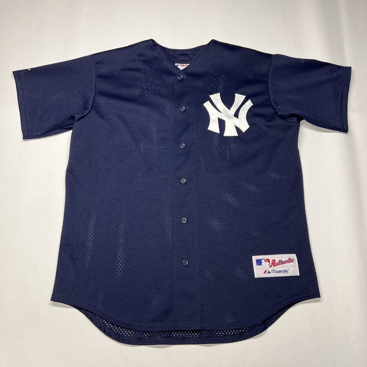 Majestic × New York Yankees × Vintage VTG Yankees Jersey Blue Giambi #25 Majestic MLB Baseball Size US M / EU 48-50 / 2 - 2 Thumbnail