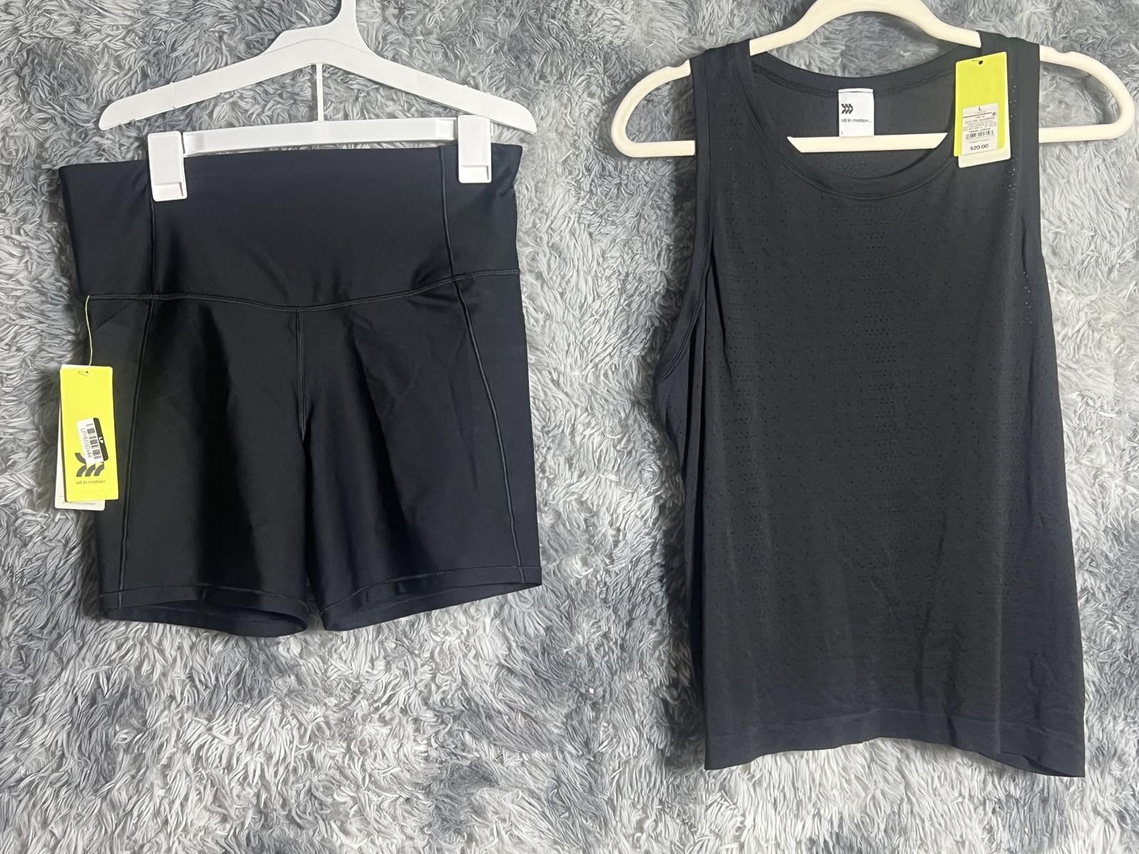 Other All in Motion Women's Black Tank Top and Shorts Set Size L Size ONE SIZE - 1 Thumbnail