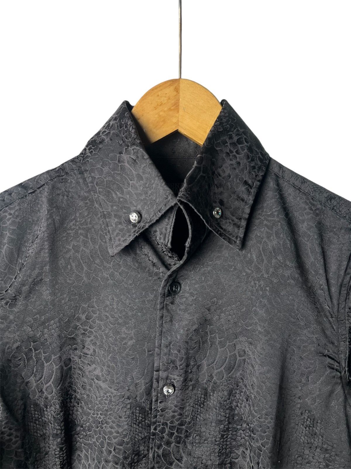 Tornado Mart Tornado Mart 3D Python Snake Pattern Swarovski Button Shirt Size US S / EU 44-46 / 1 - 1 Thumbnail