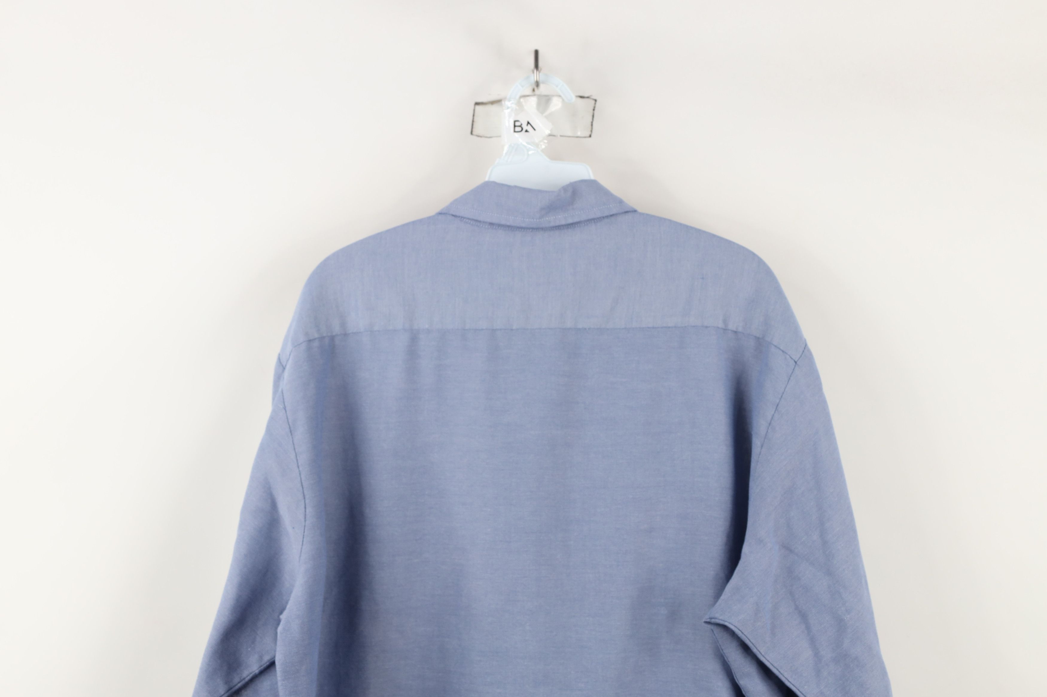 Vintage Vintage 90s Streetwear Collared Chambray Work Button Shirt Size US L / EU 52-54 / 3 - 12 Thumbnail