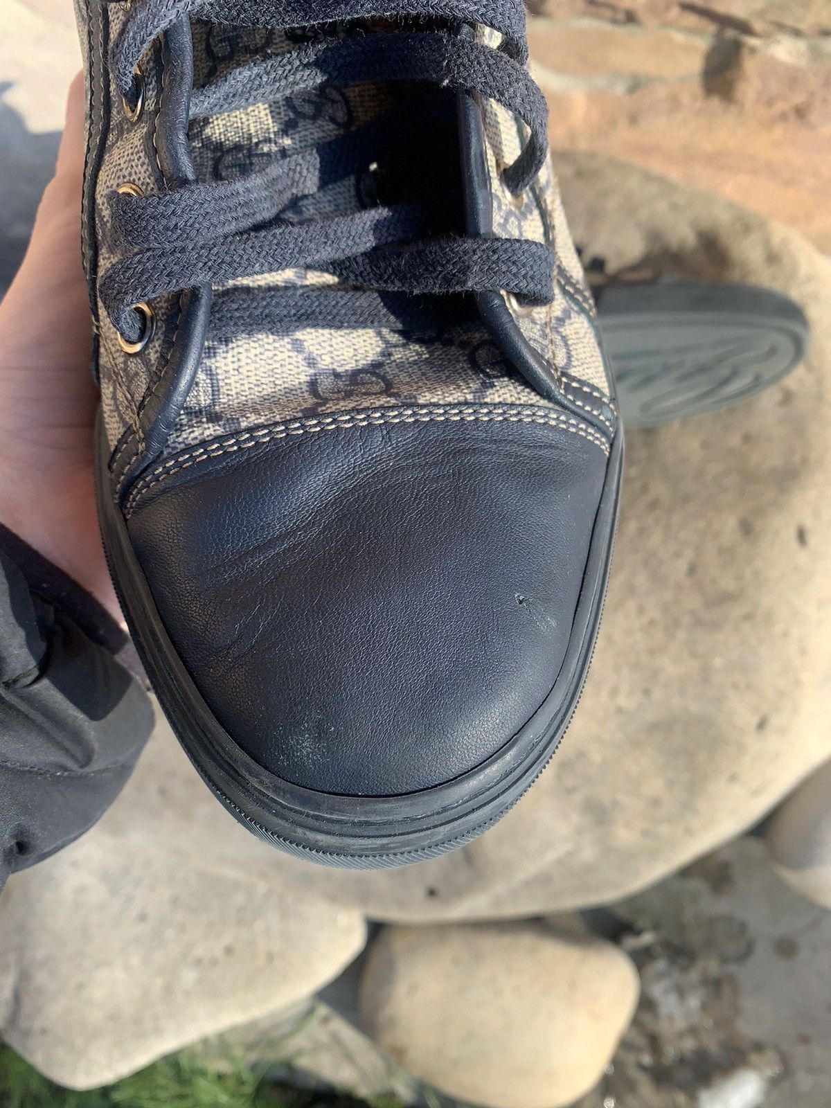 Gucci 🔥GUCCI MONOGRAM HIGHT TOP SNEAKERS Size US 9.5 / EU 42-43 - 19 Thumbnail