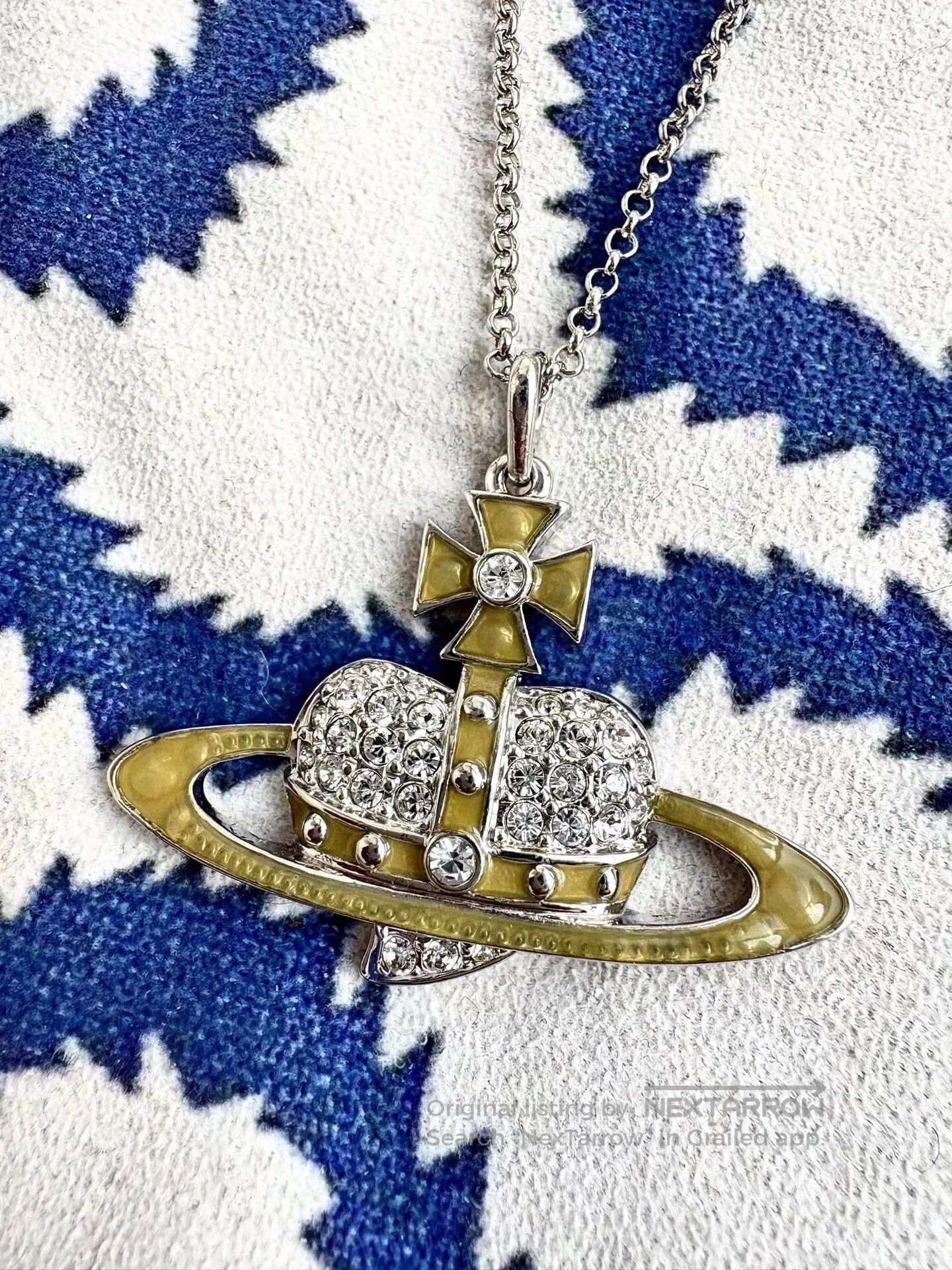 Vivienne Westwood Vivienne Westwood Enamel Saturn Heart Necklace. Size ONE SIZE - 2 Thumbnail