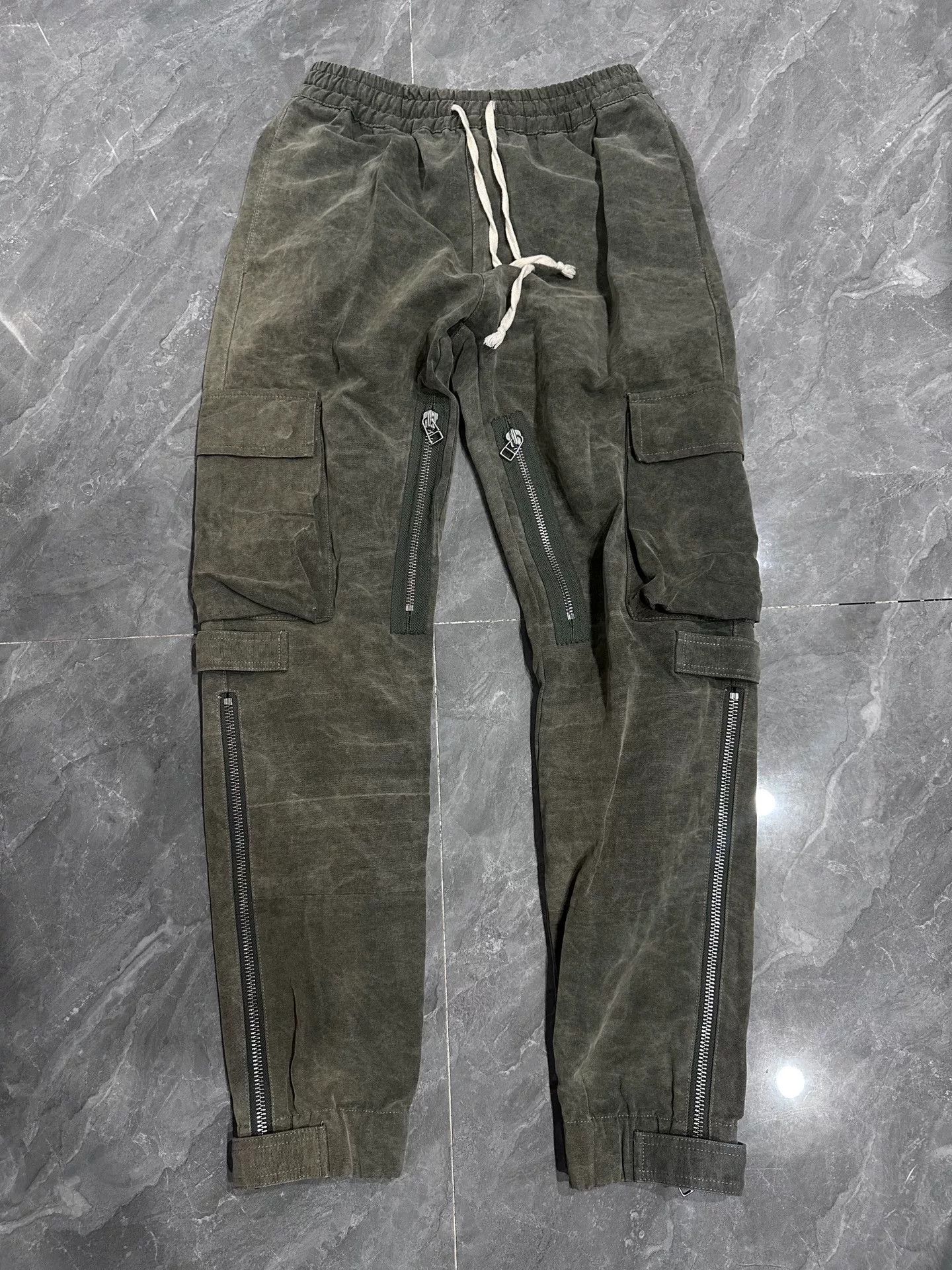 Askyurself Askyurself Green Utility Zipper Pants Size US 30 / EU 46 - 1 Thumbnail
