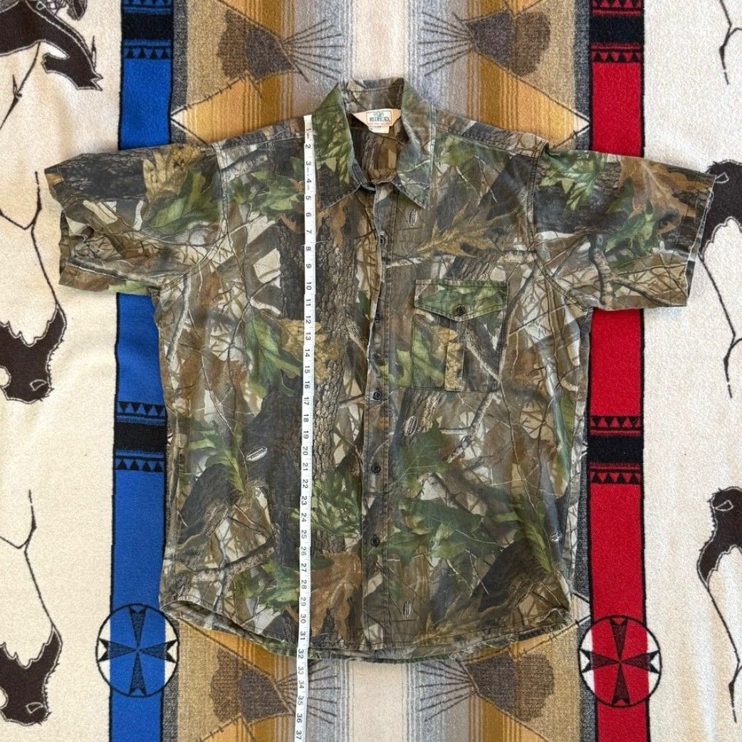Realtree VINTAGE Redhead Button Up Shirt Camouflage Camo Size XL Mens Short Sleeve Collared 90s Travel Hunting Nature Brown Camouflage Pattern Size US XL / EU 56 / 4 - 6 Thumbnail