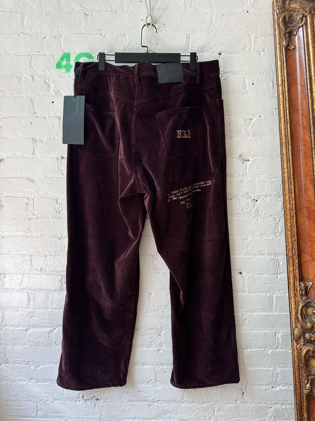 Enfants Riches Deprimes ERD CRAZY CORDUROY EMBROIDERED PANTS Size US 36 / EU 52 - 4 Thumbnail