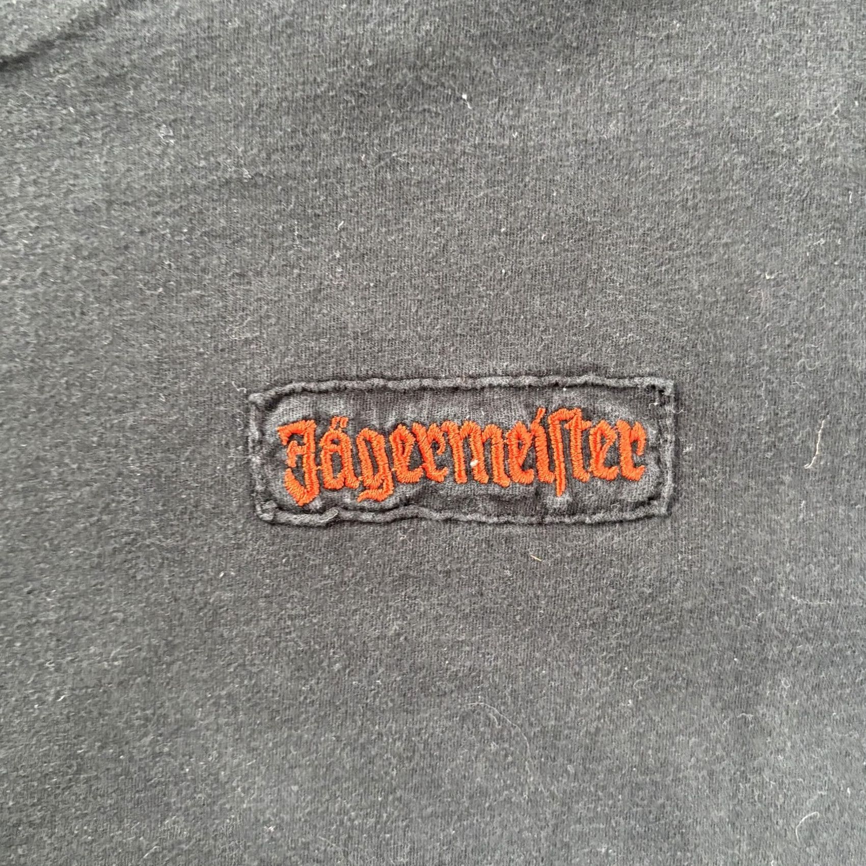 Logo 7 Jägermeister Shirt Mens 2XL Black V-Neck Logo Patch Tee T-Shirt Size US XXL / EU 58 / 5 - 3 Thumbnail
