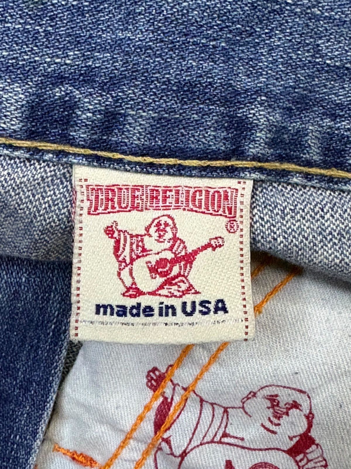 True Religion Vintage USA True Religion Joey Mud Wash Distress Flare Jeans Size US 35 - 11 Thumbnail