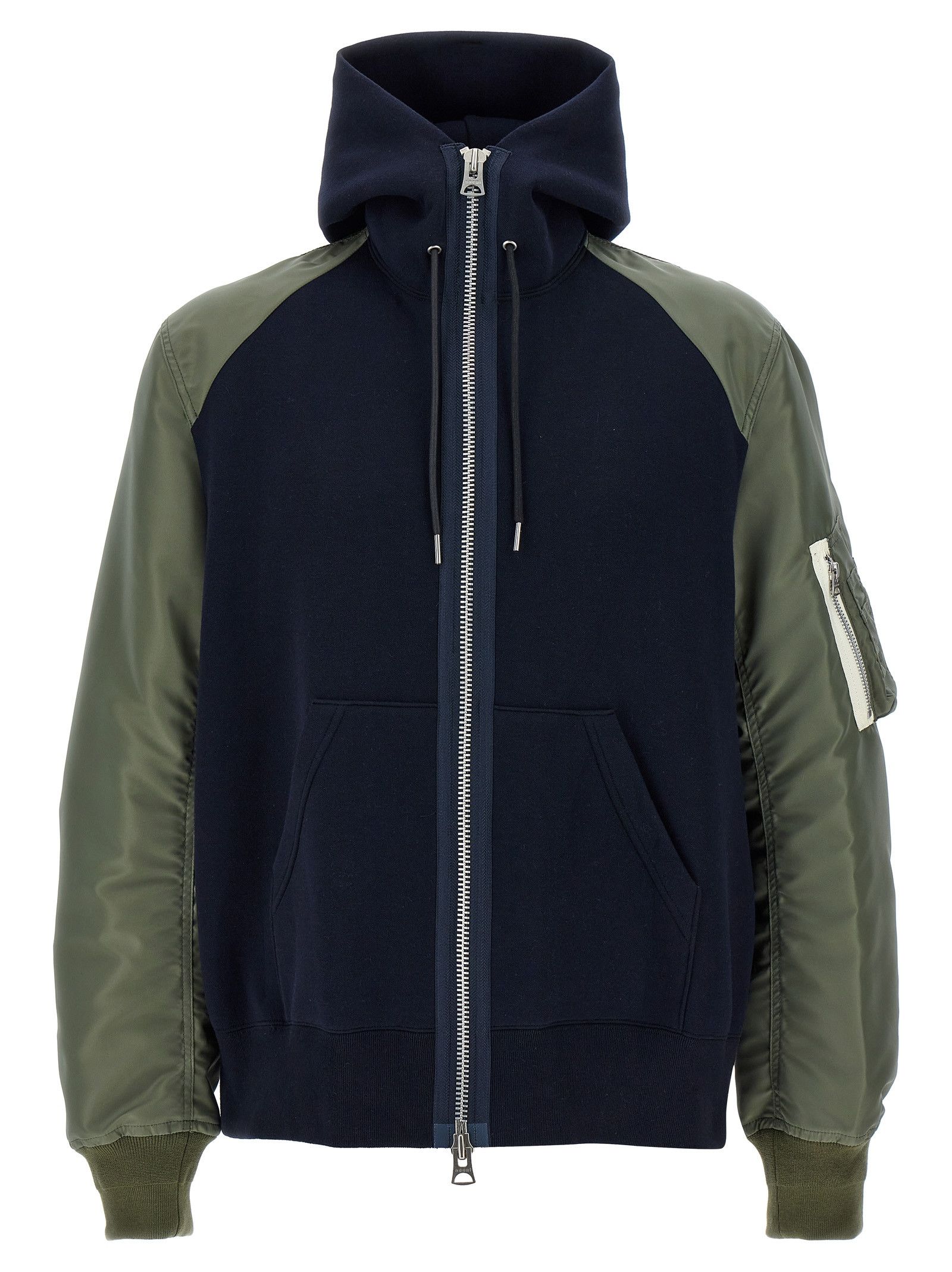 Sacai Sacai Gonz Multi Patch Nylon Twill X Knit Sweater