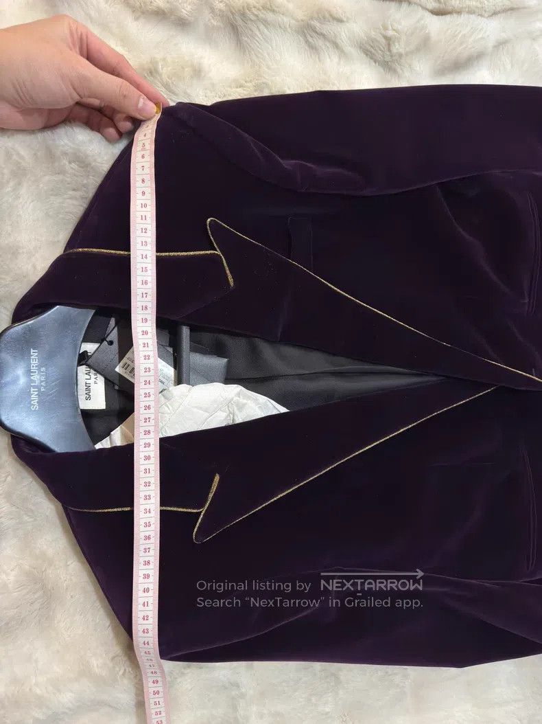 Saint Laurent Paris Saint Laurent Paris Purple Gold Velvet Suit Size US M / EU 48-50 / 2 - 7 Thumbnail