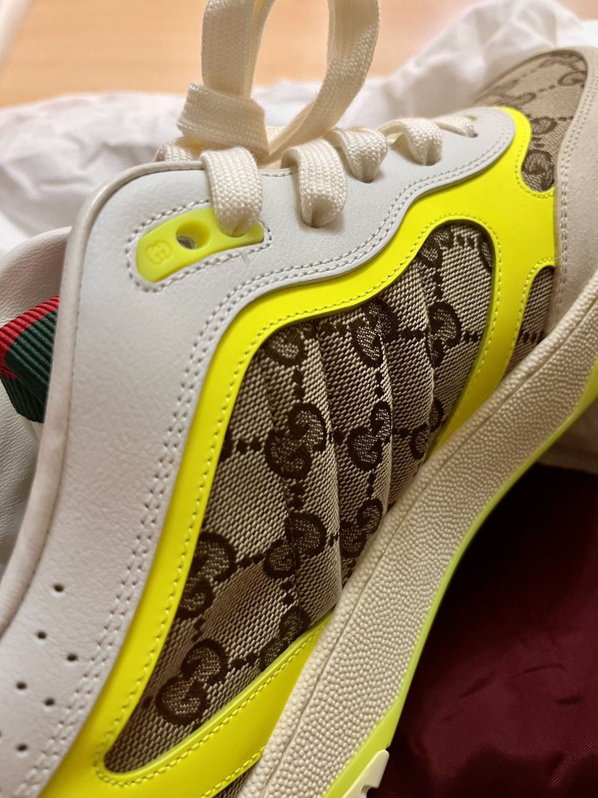 Gucci 🇭🇺 Gucci 🇮🇹 Web Sneaker Size 46 Summer ‘24 Fire! Size US 12 / EU 45 - 4 Thumbnail